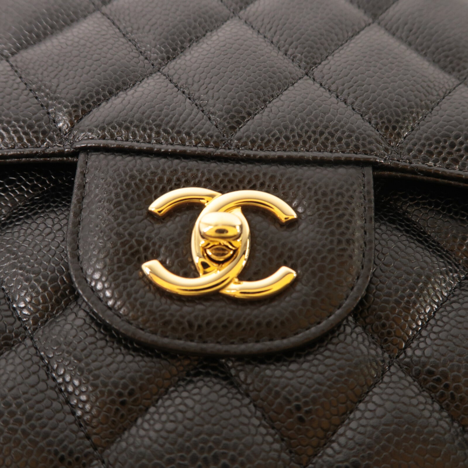 CHANEL 牛皮皮革Large Classic鏈帶肩背袋