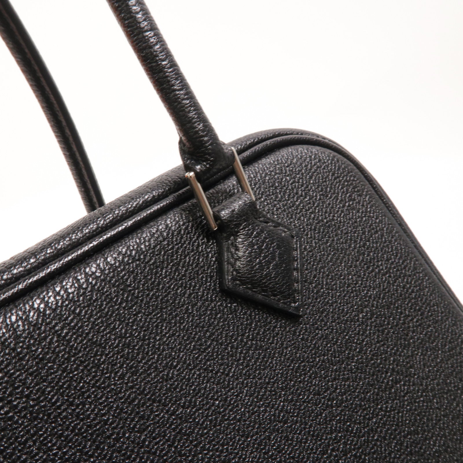 HERMES Chevre皮革Mini Plume手挽袋Noir