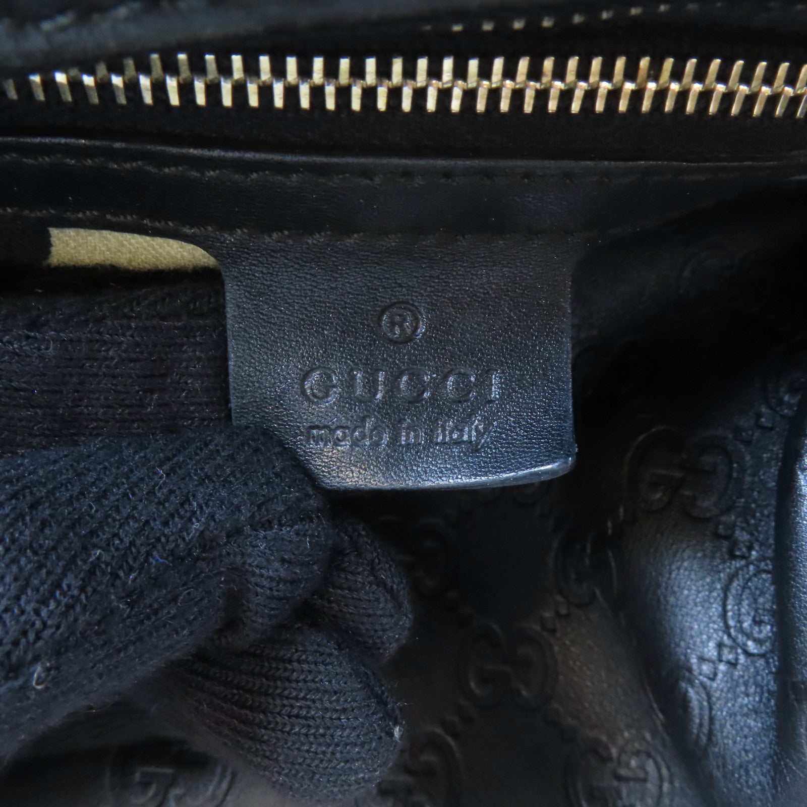 GUCCI 牛皮皮革Horsebit Hobo Bag金扣肩背袋黑色