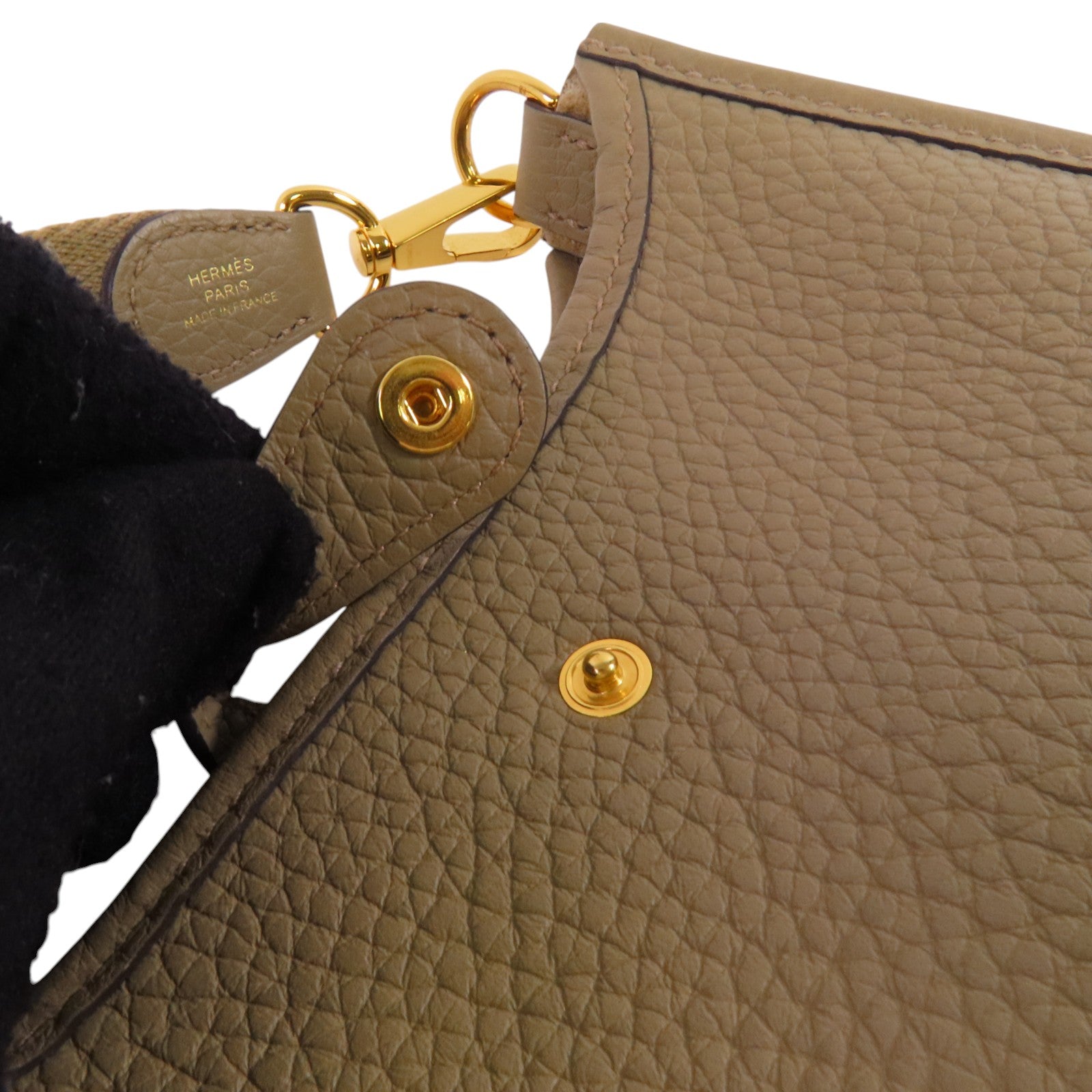 HERMES Clemence皮革Evelyne TPM金扣肩背袋