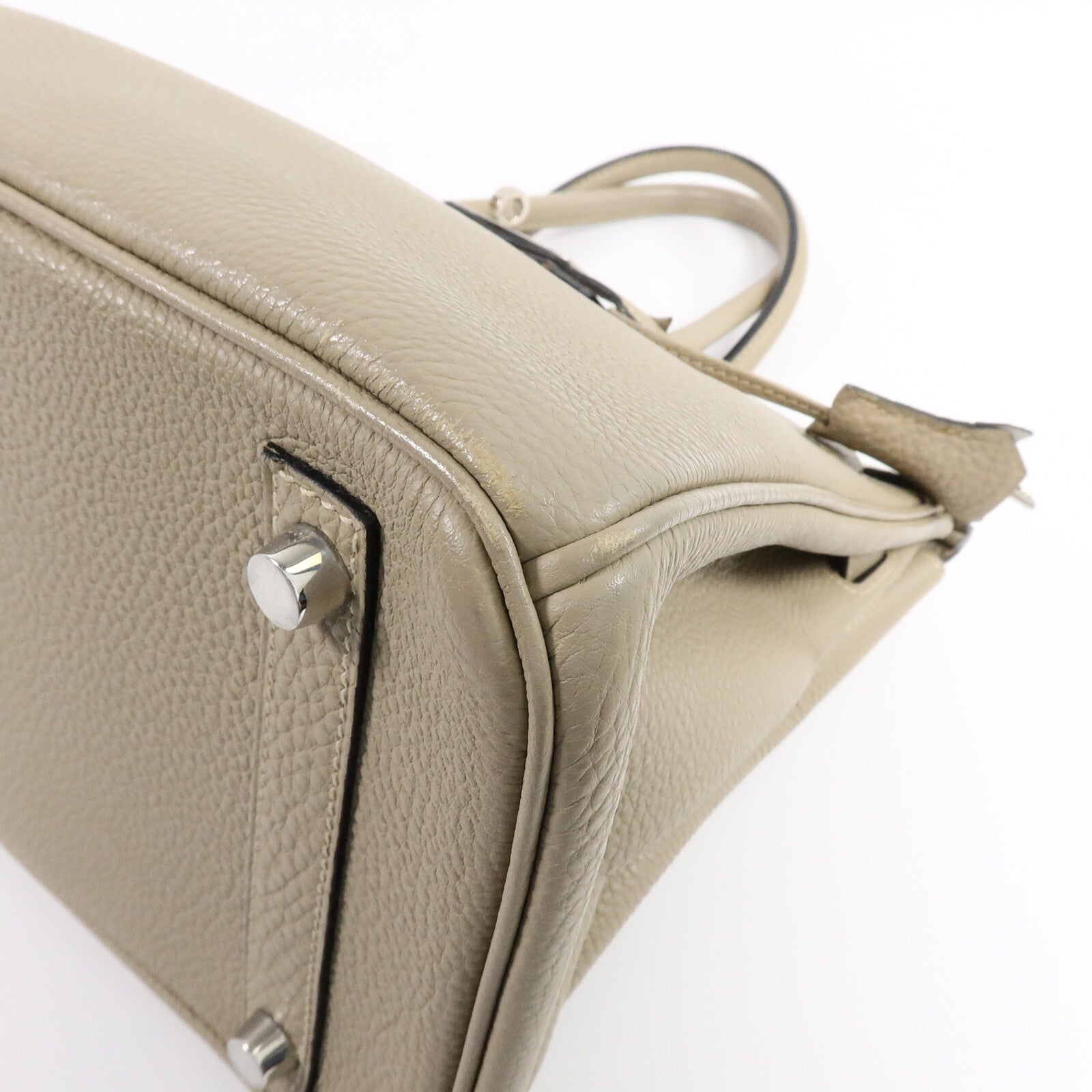 HERMES Togo皮革Birkin 30手挽袋Gris Tourterelle