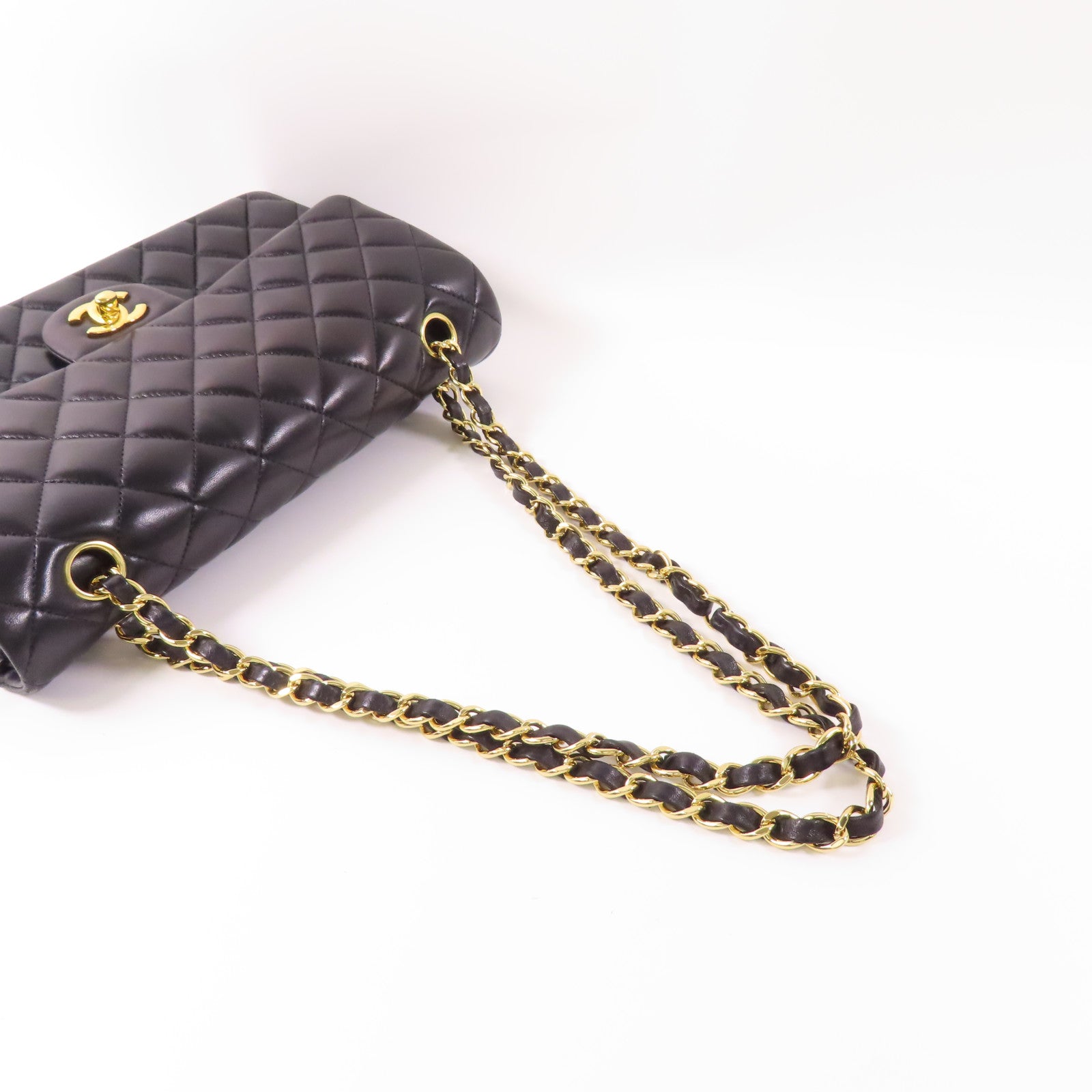 CHANEL 羊皮皮革Classic 25金扣鏈帶肩背袋