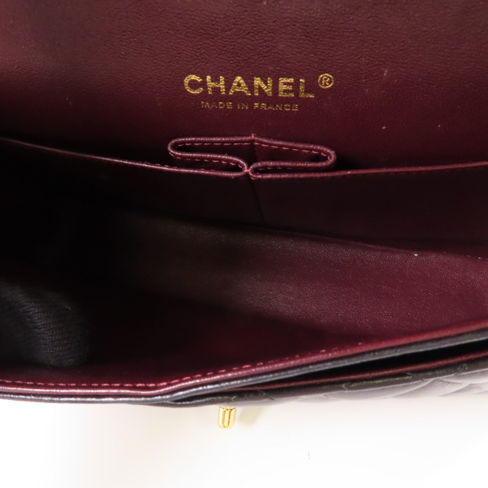 CHANEL 羊皮皮革Classic 25金扣鏈帶肩背袋