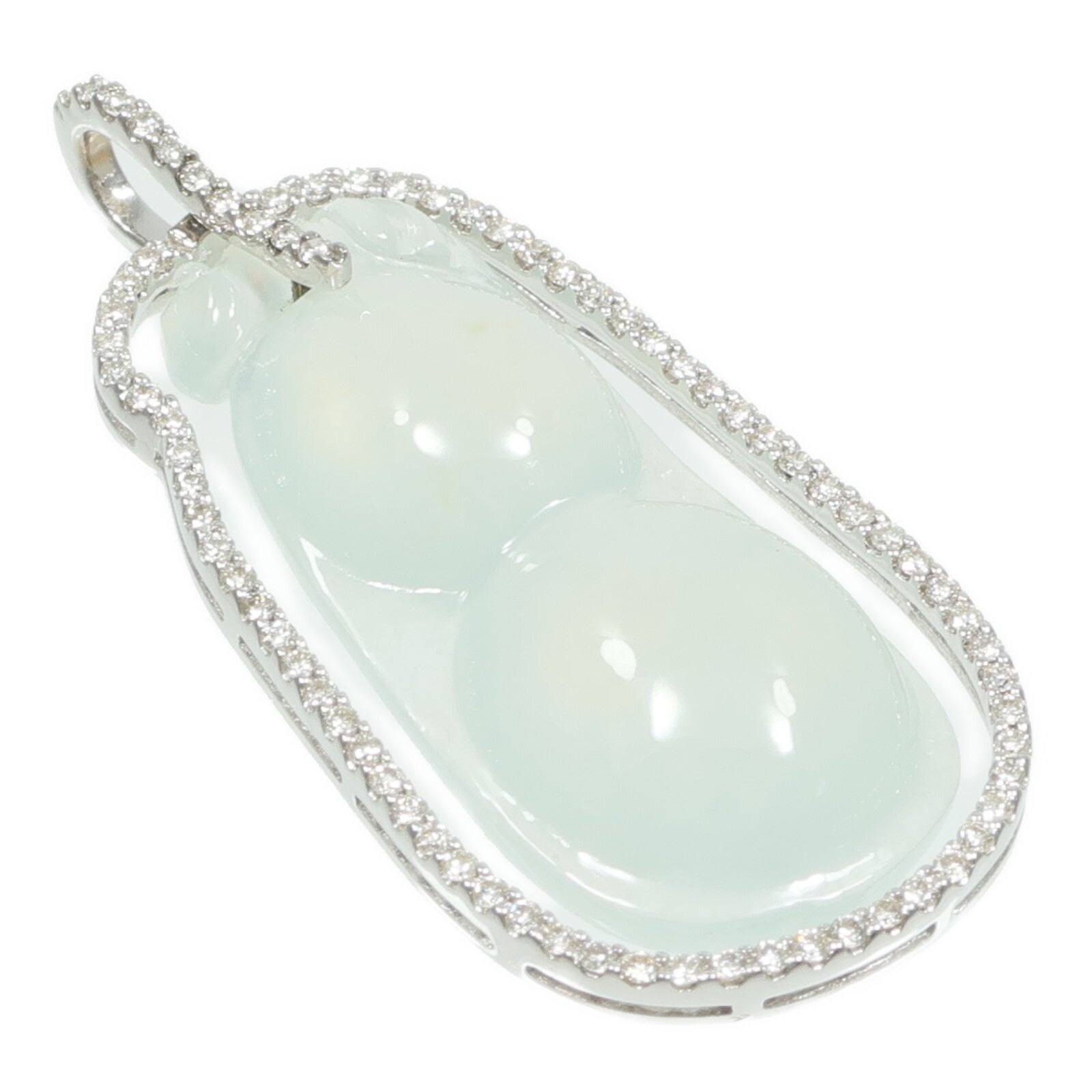 JEWELRY 18K白金Jade Pendant翡翠吊墜