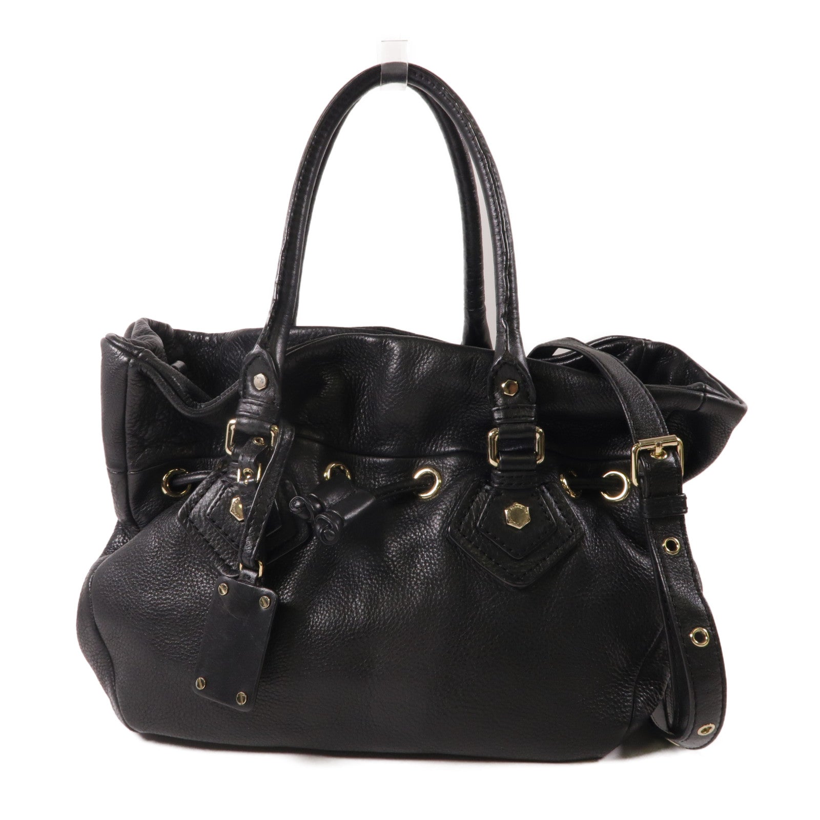 MARC BY MARC JACOBS 牛皮皮革Shoulder Bag銀扣手挽肩背兩用袋
