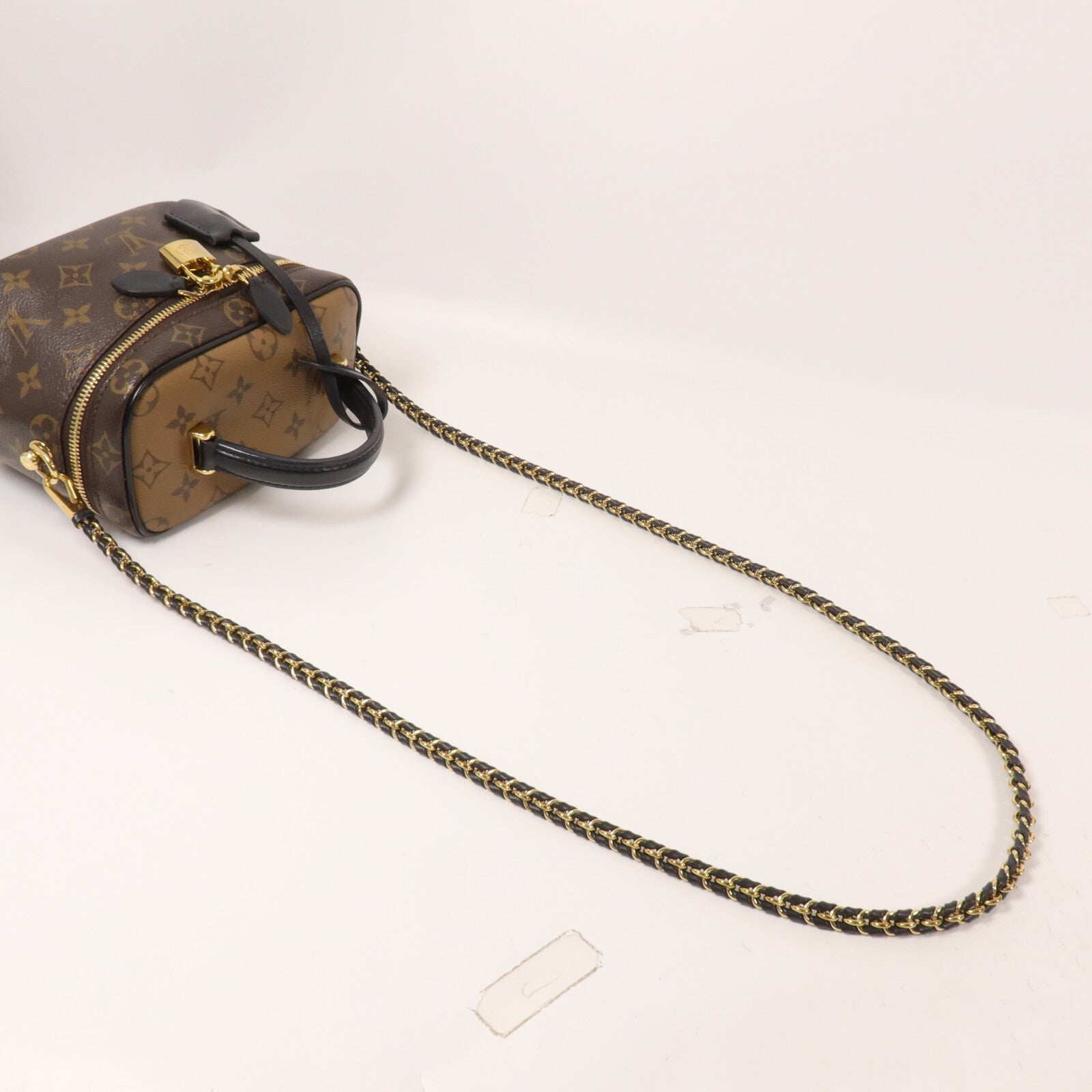 LOUIS VUITTON Monogram Reverse Vanity PM鏈帶手挽肩背兩用袋