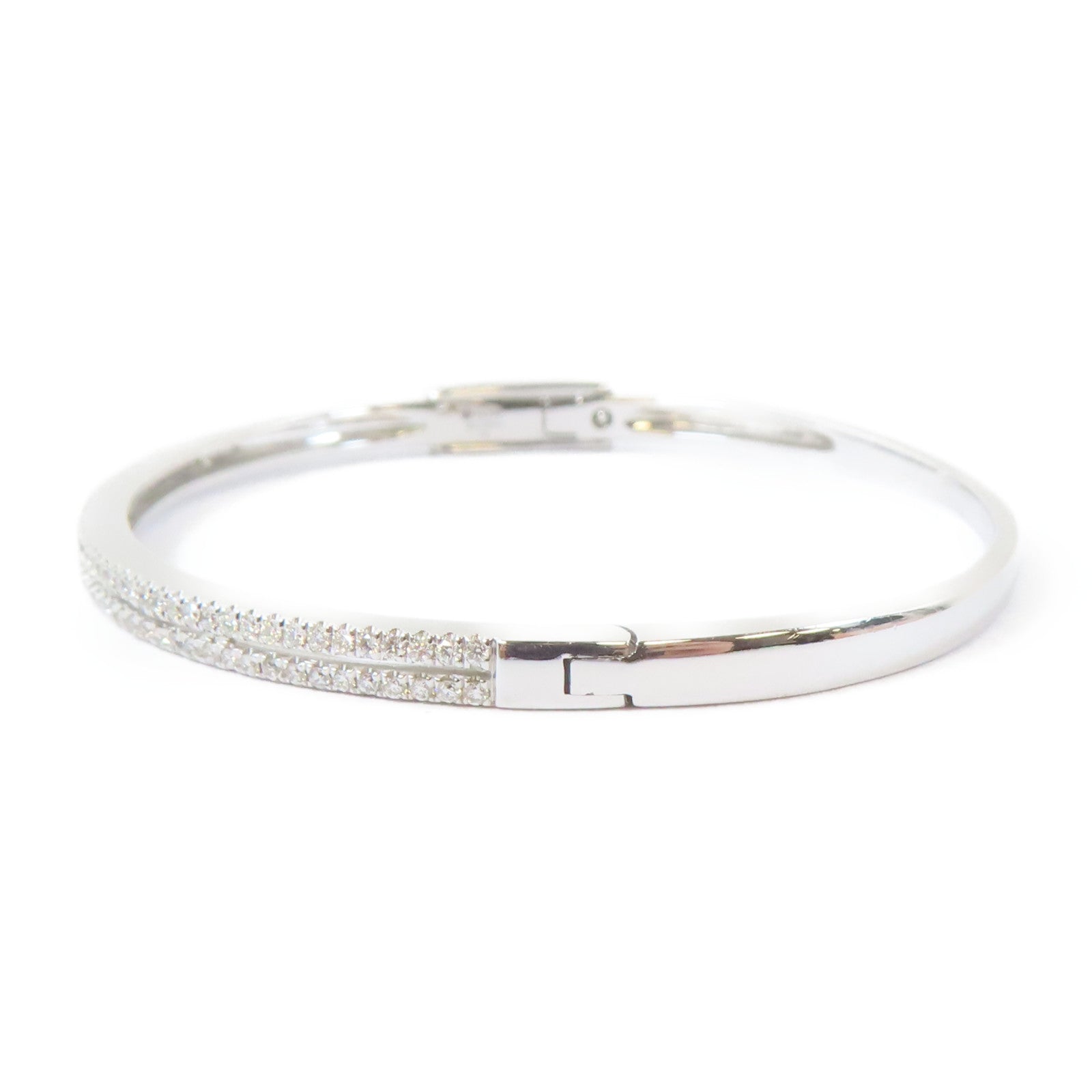 JEWELRY 18K白金Diamond Bangle 0.755ct鑽石手鐲#16.25cm