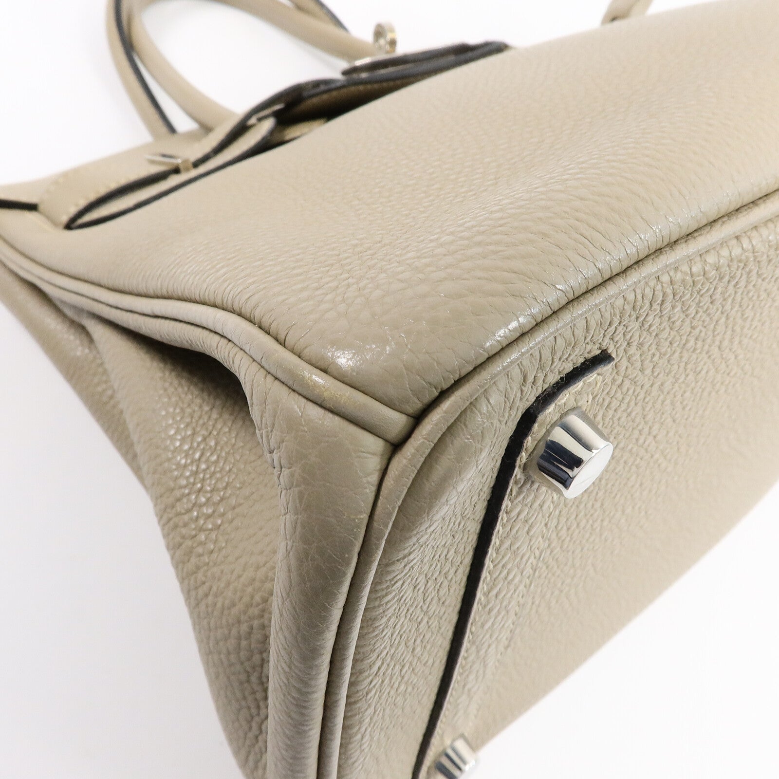 HERMES Togo皮革Birkin 30手挽袋Gris Tourterelle
