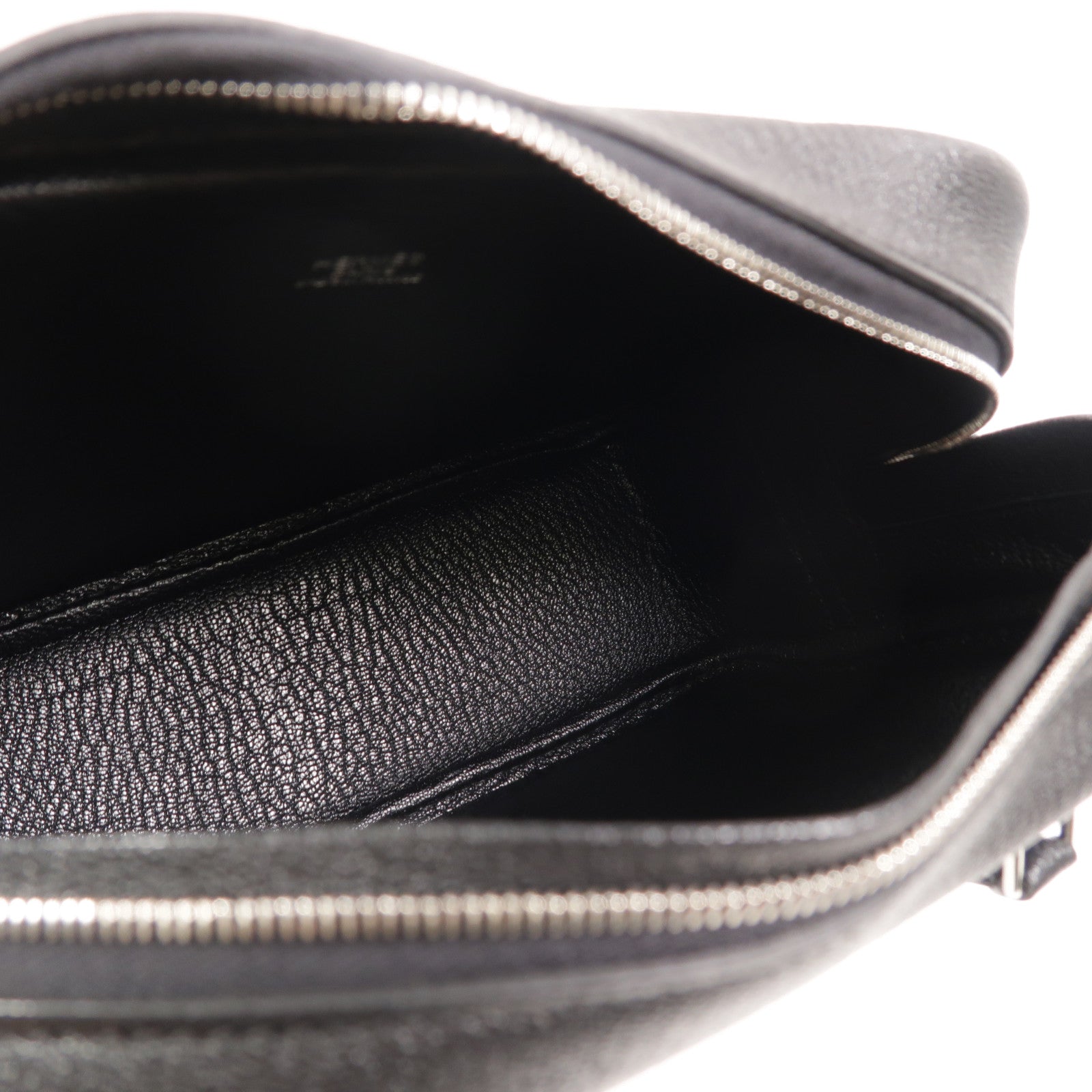 HERMES Chevre皮革Mini Plume手挽袋Noir