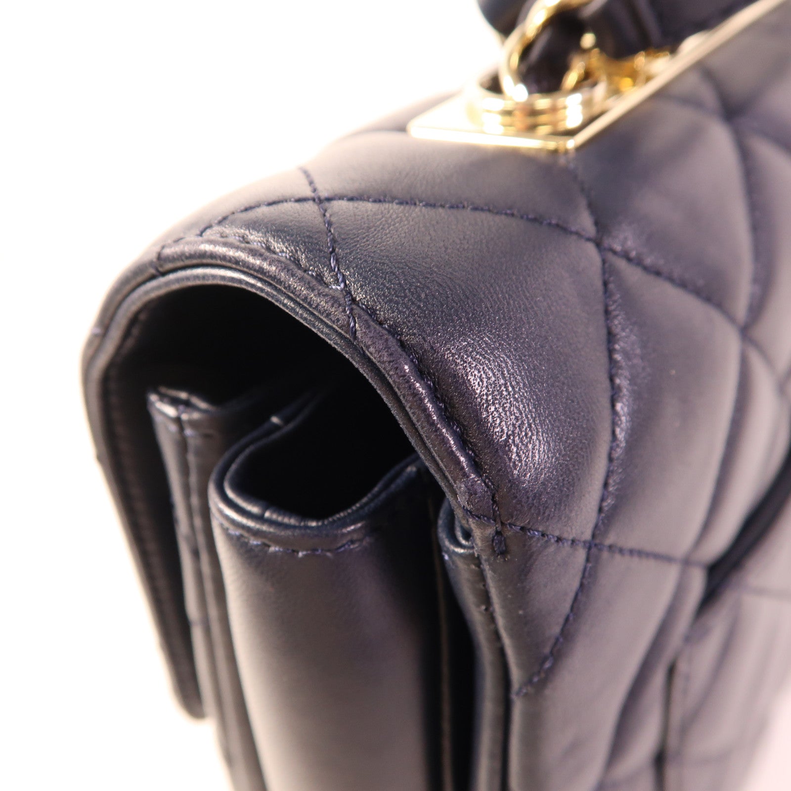 CHANEL 羊皮皮革Large Trendy CC Bag金扣鏈帶手挽肩背兩用袋