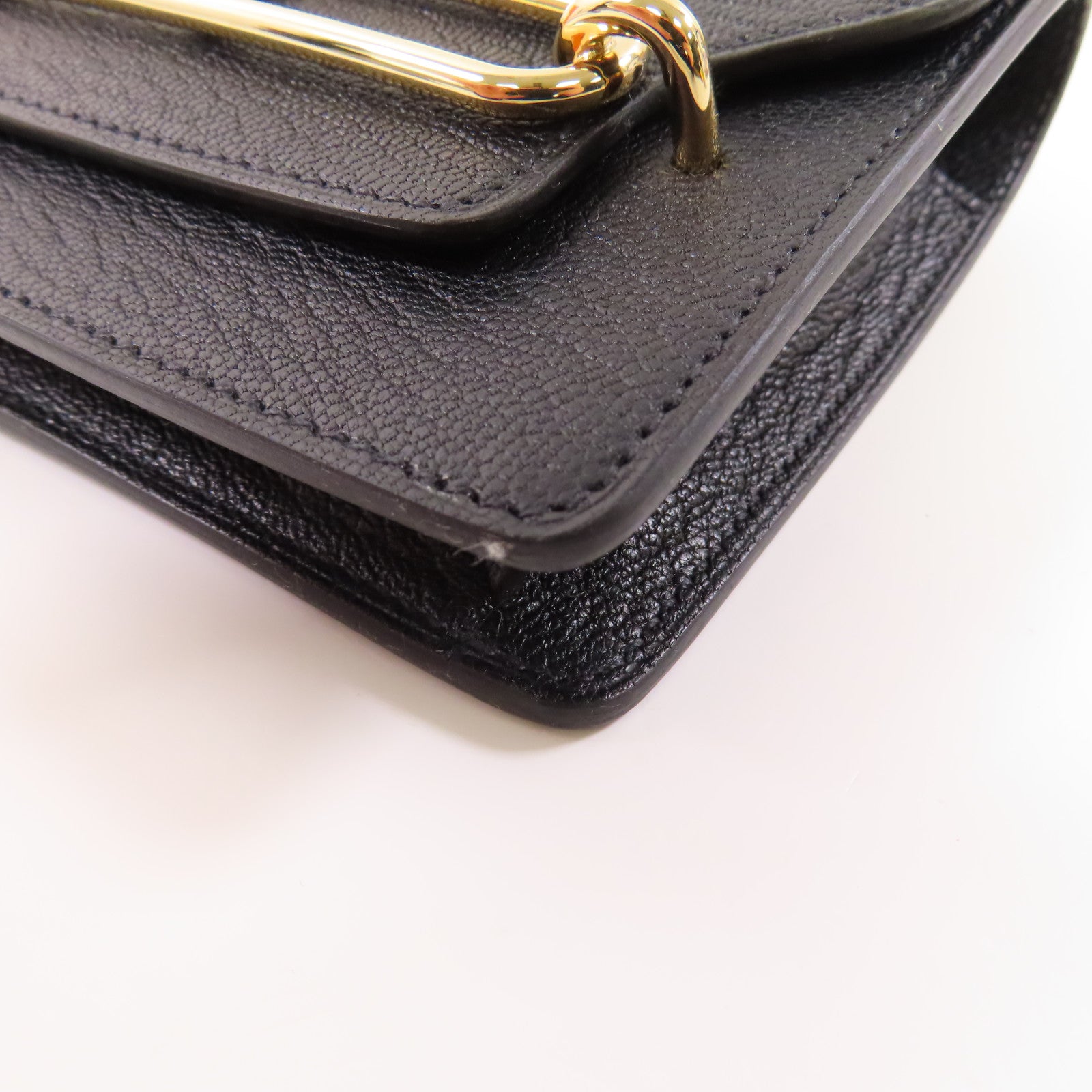 HERMES 【激減優惠】Chevre皮革Rolis Slim金扣錢包Noir