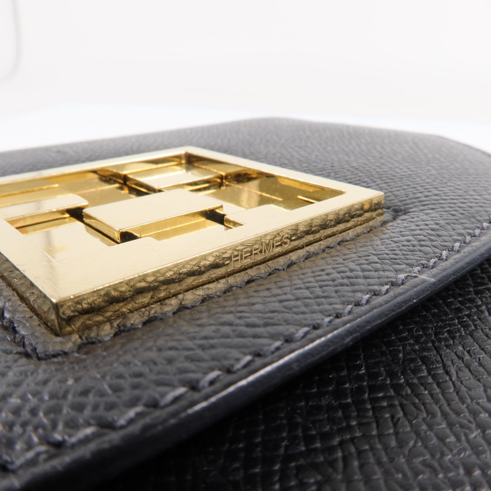 HERMES 【激減優惠】Epsom Mosaique au 24 Mini金扣肩背袋