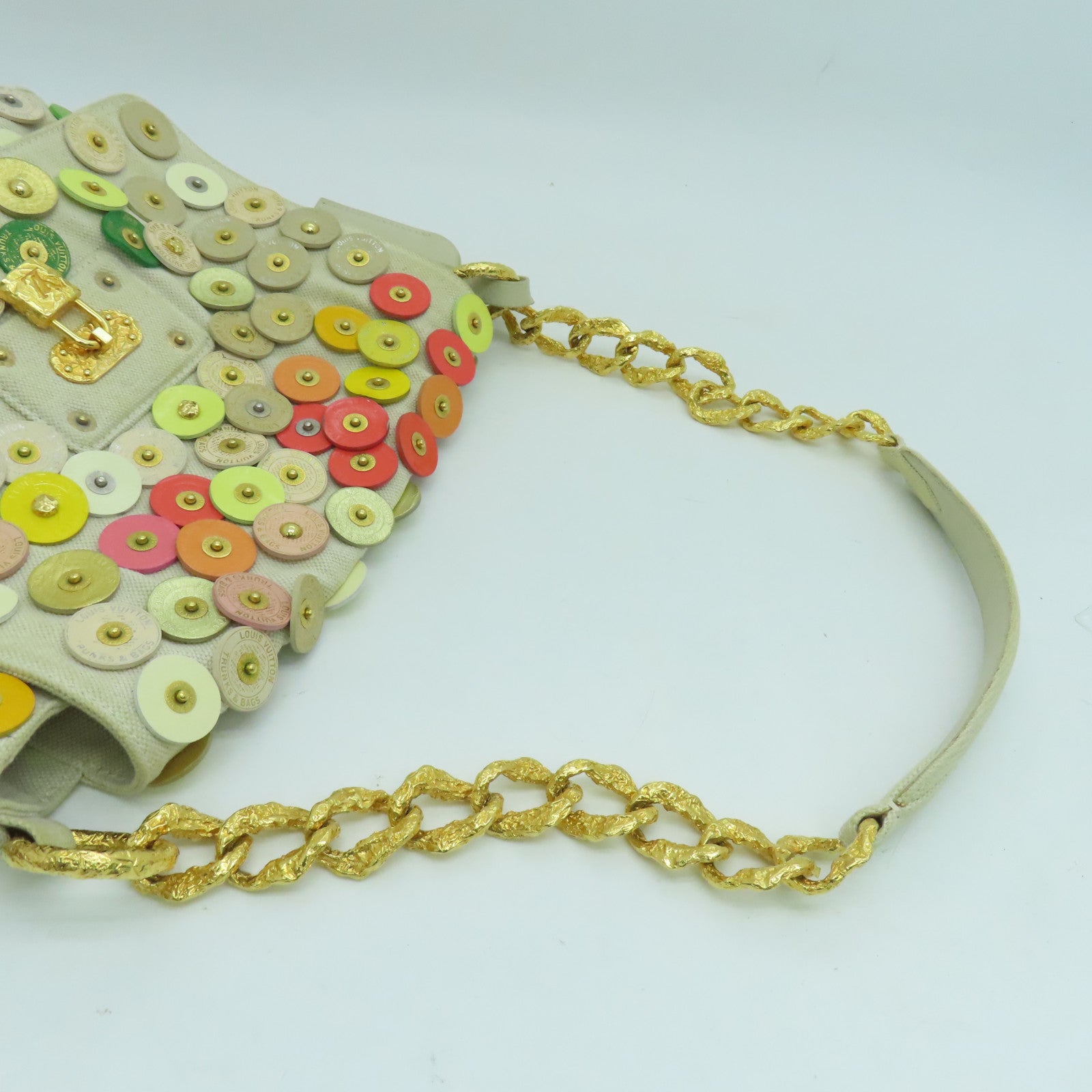 LOUIS VUITTON 帆布Polka Dot Fleurs肩背袋彩色