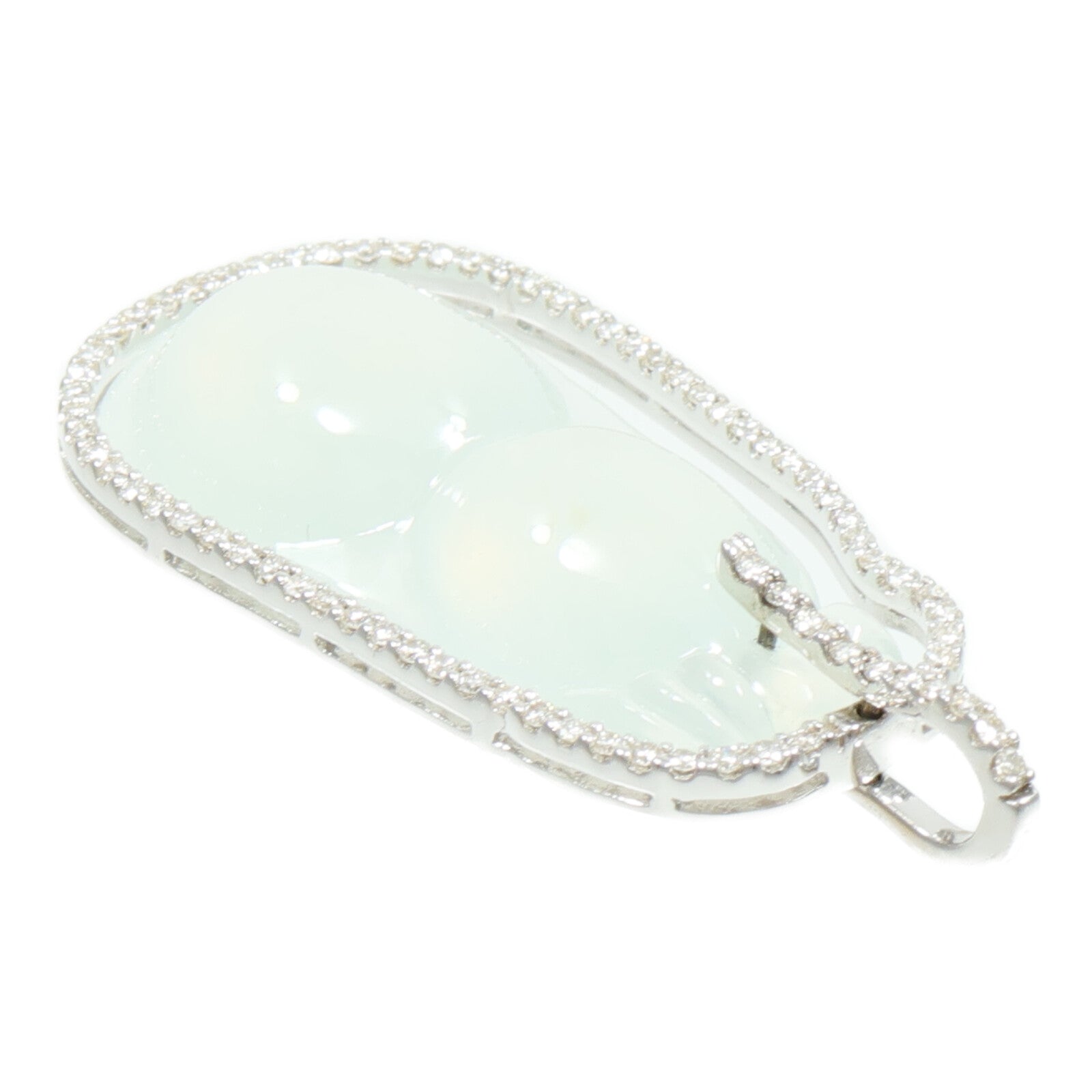 JEWELRY 18K白金Jade Pendant翡翠吊墜