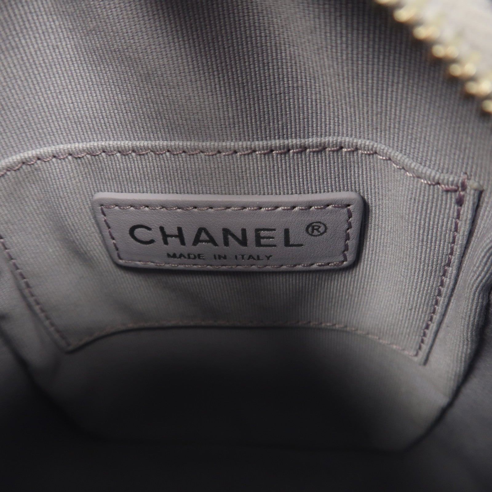 CHANEL 【激減優惠】菱格羊皮皮革Chain Shoulder銀扣鏈帶肩背袋紫色