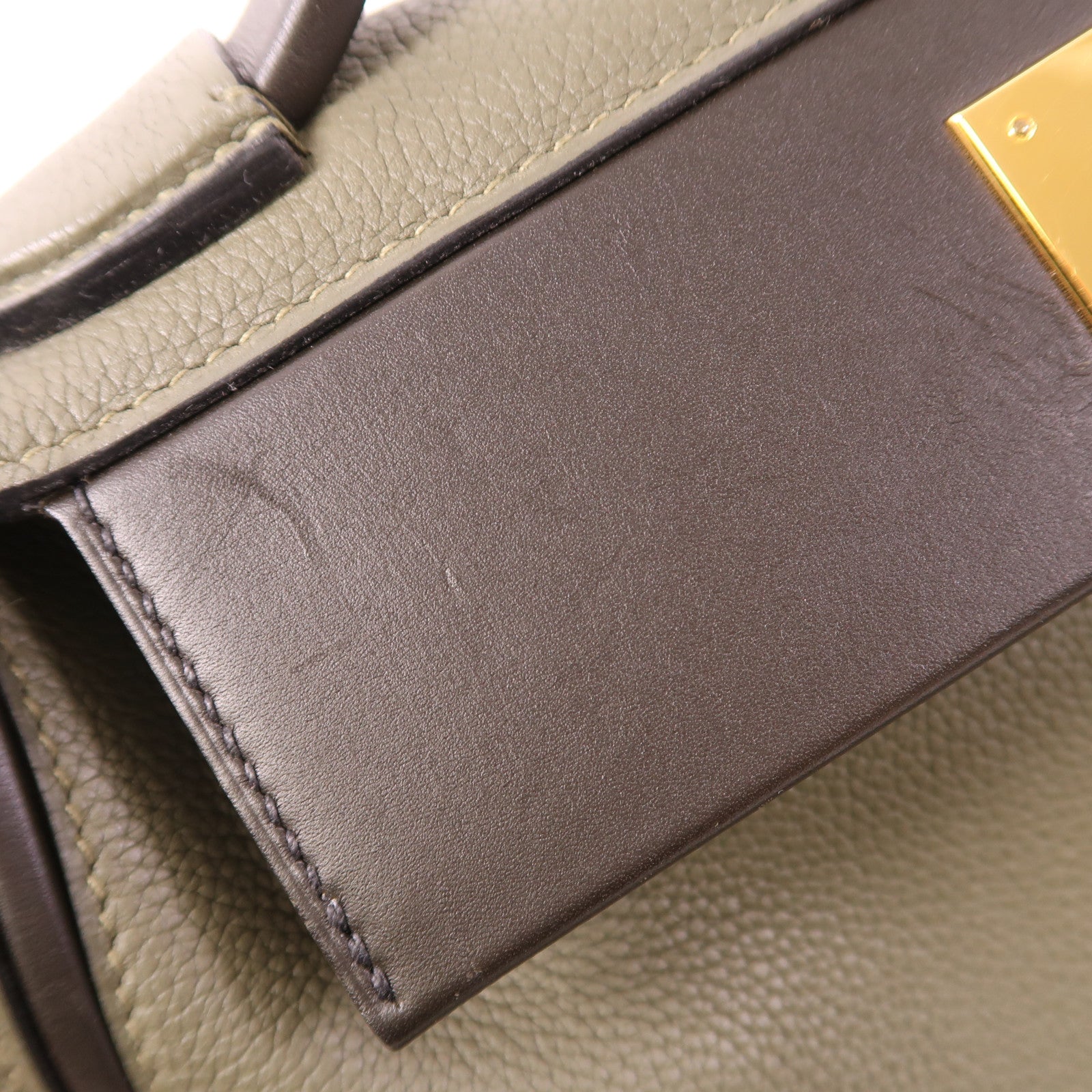 HERMES Clemence皮革24/24 29cm金扣手挽肩背兩用袋