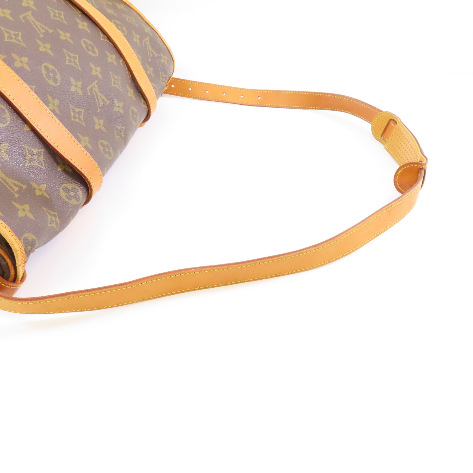 LOUIS VUITTON Monogram Saumur 43金扣肩背袋啡色