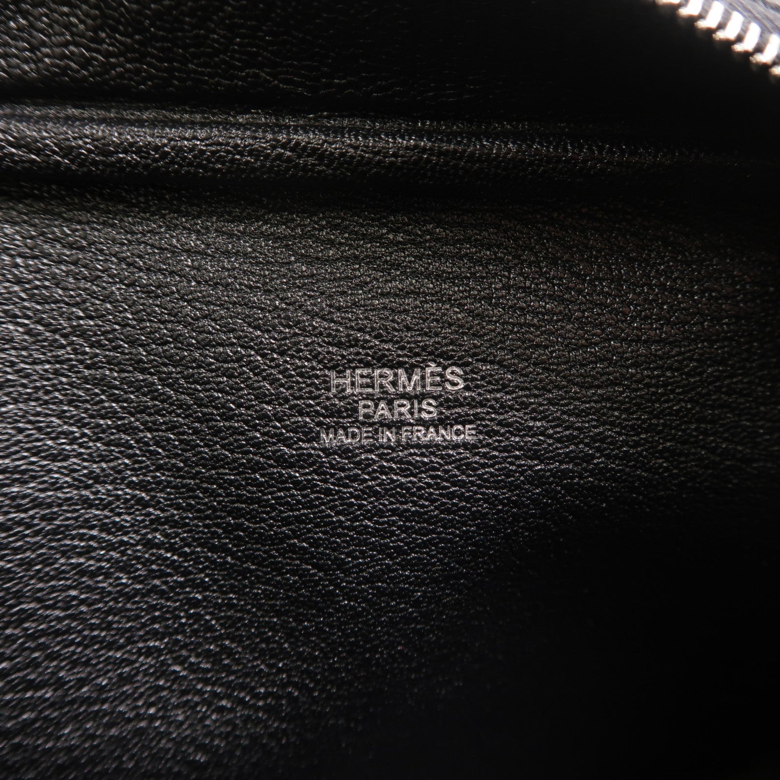 HERMES Chevre皮革Mini Plume手挽袋Noir