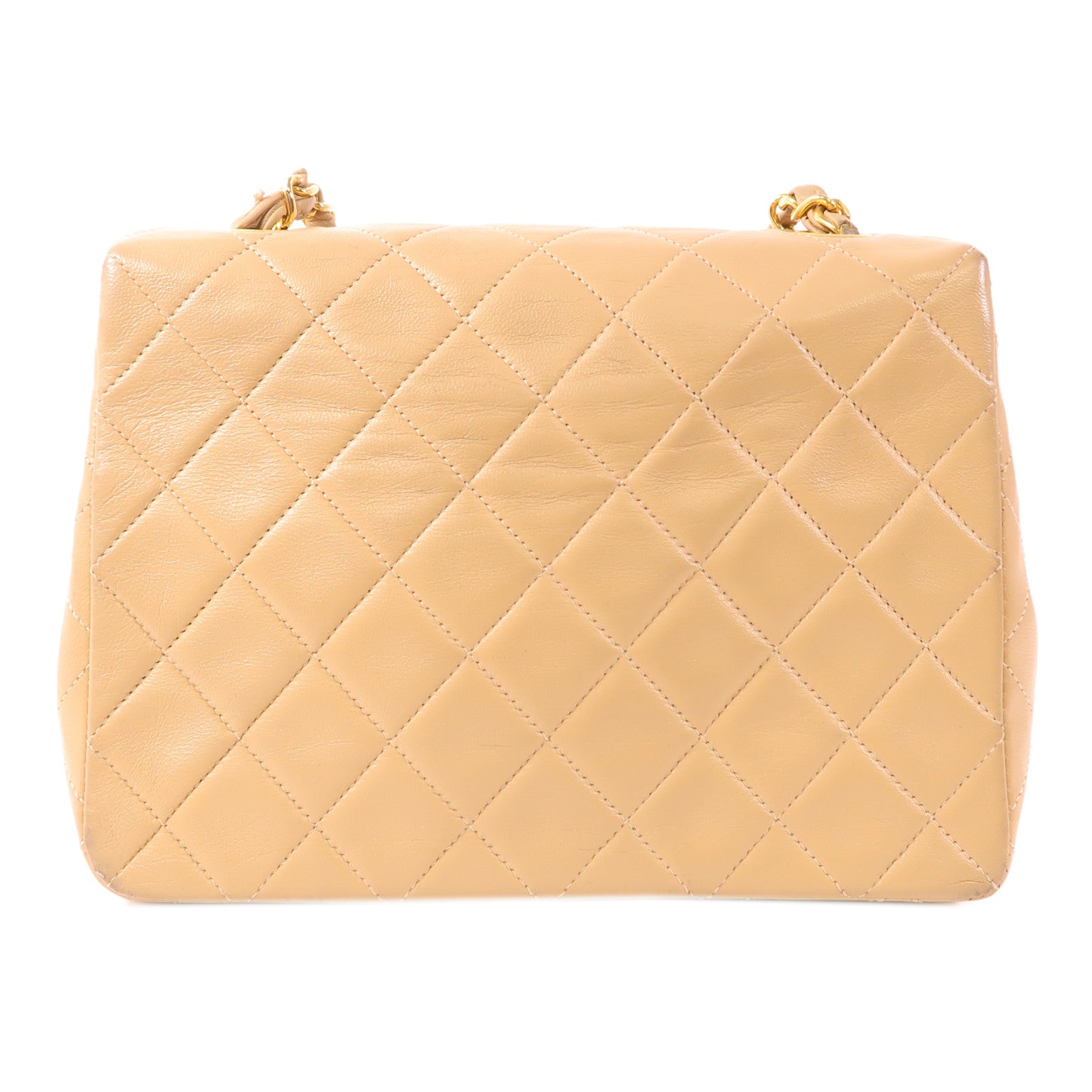 CHANEL 牛皮皮革Chain Shoulder金扣鏈帶肩背袋