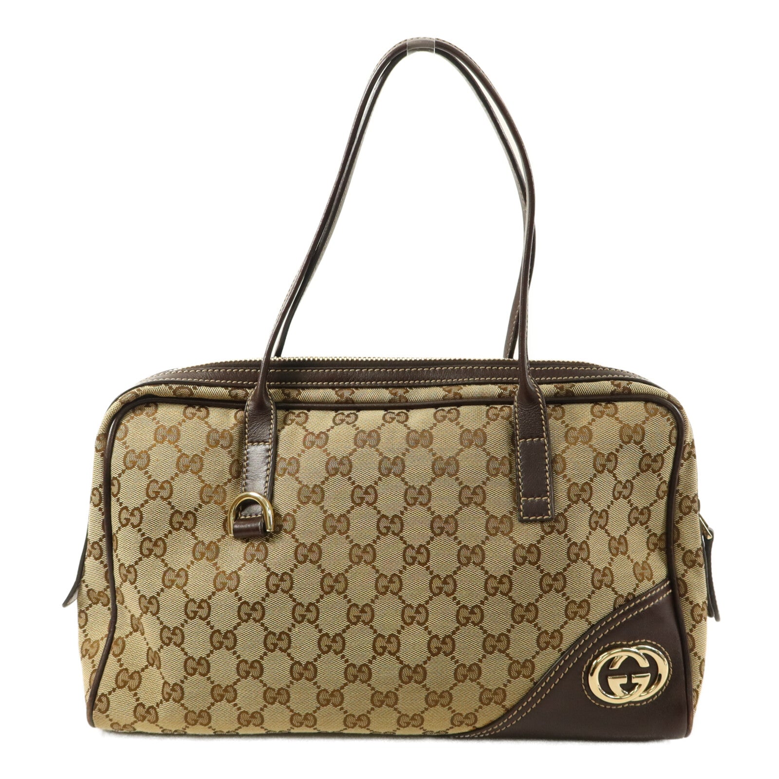 GUCCI 帆布Boston GG手挽袋