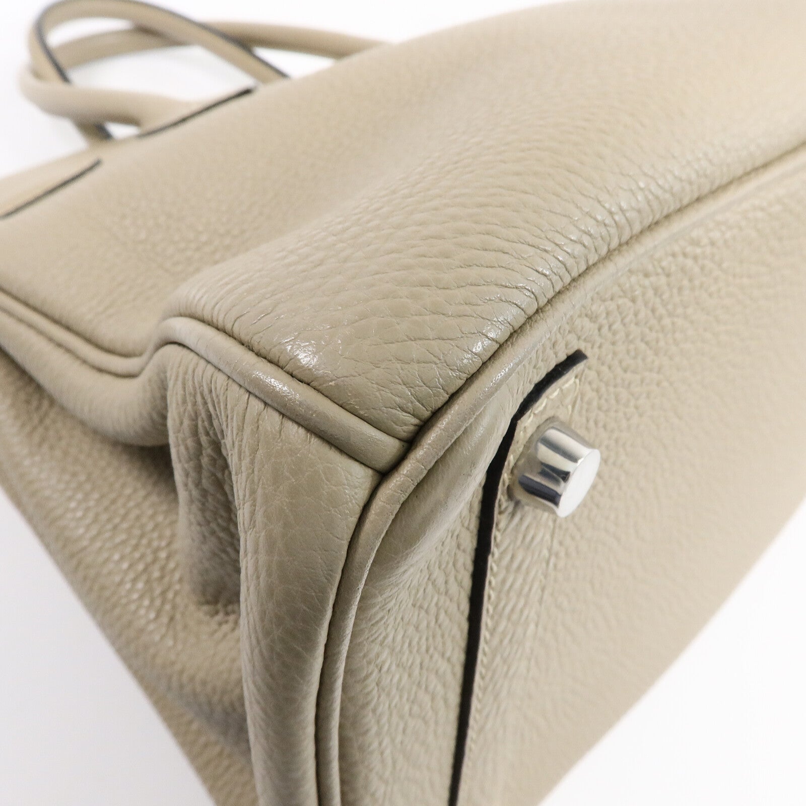HERMES Togo皮革Birkin 30手挽袋Gris Tourterelle