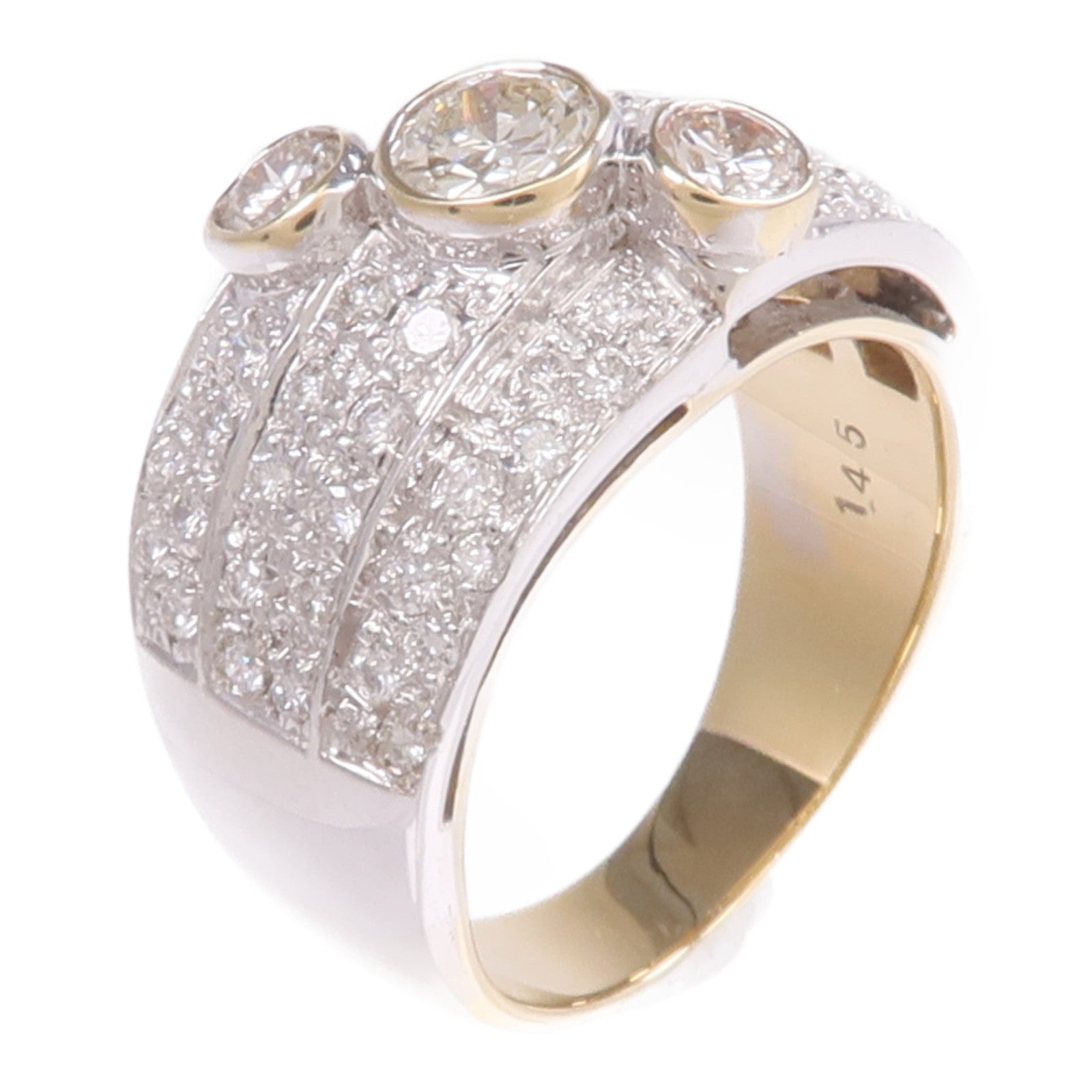 JEWELRY 18K黃金/白金Diamond Ring鑽石戒指US#6
