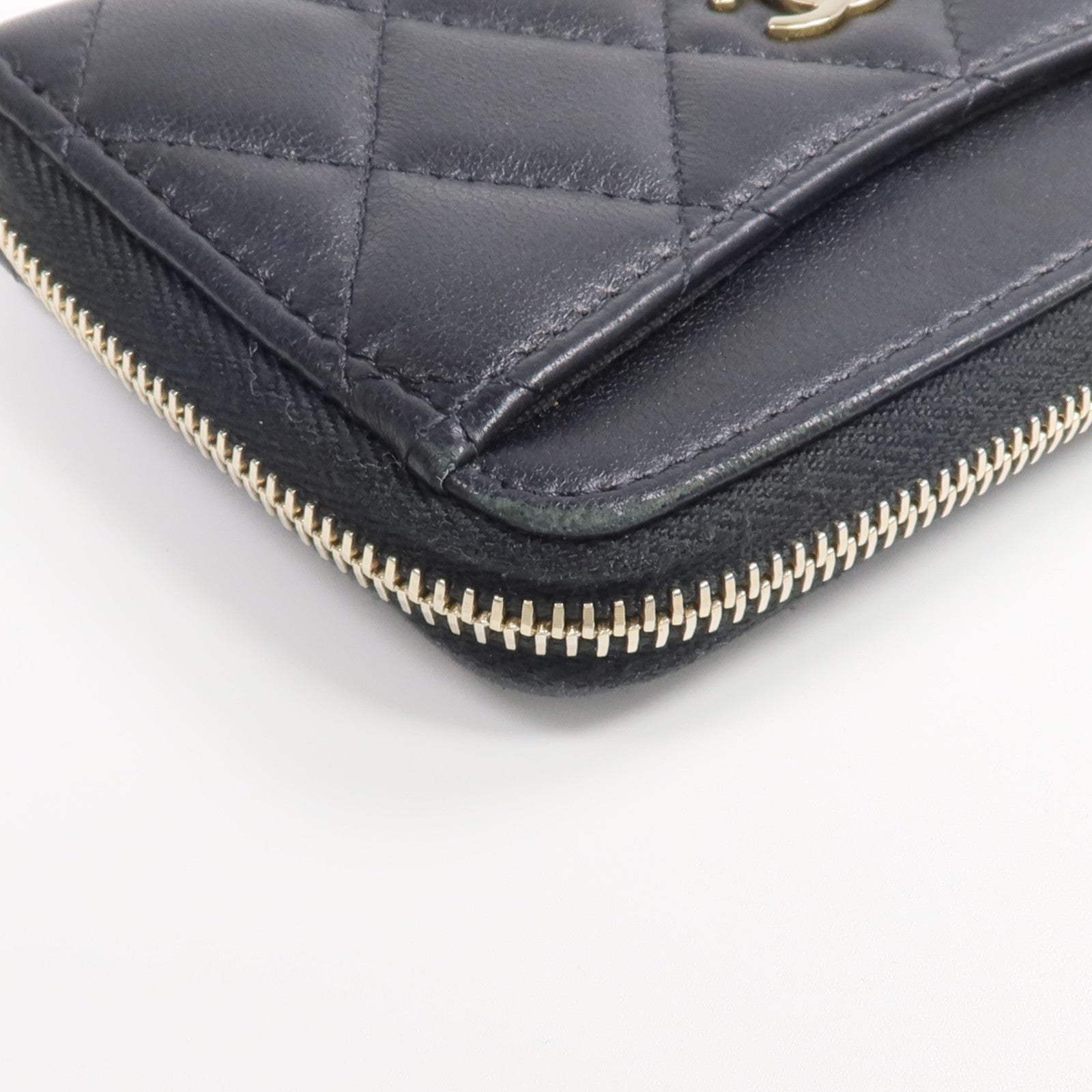 CHANEL 羊皮皮革Wallet金扣錢包