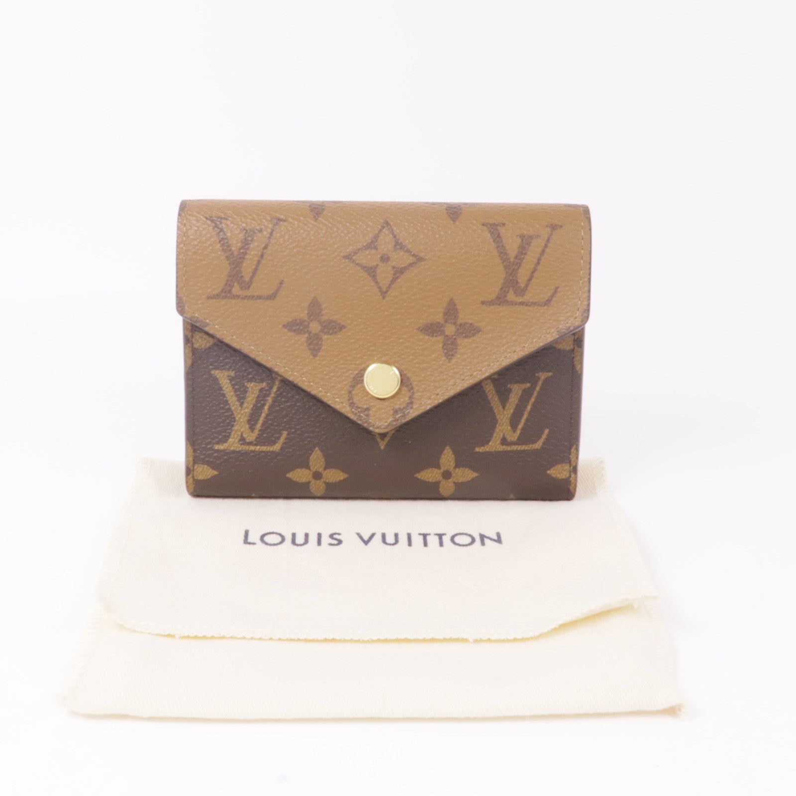 LOUIS VUITTON Monogram/Monogram Reverse Victorine Wallet金扣錢包