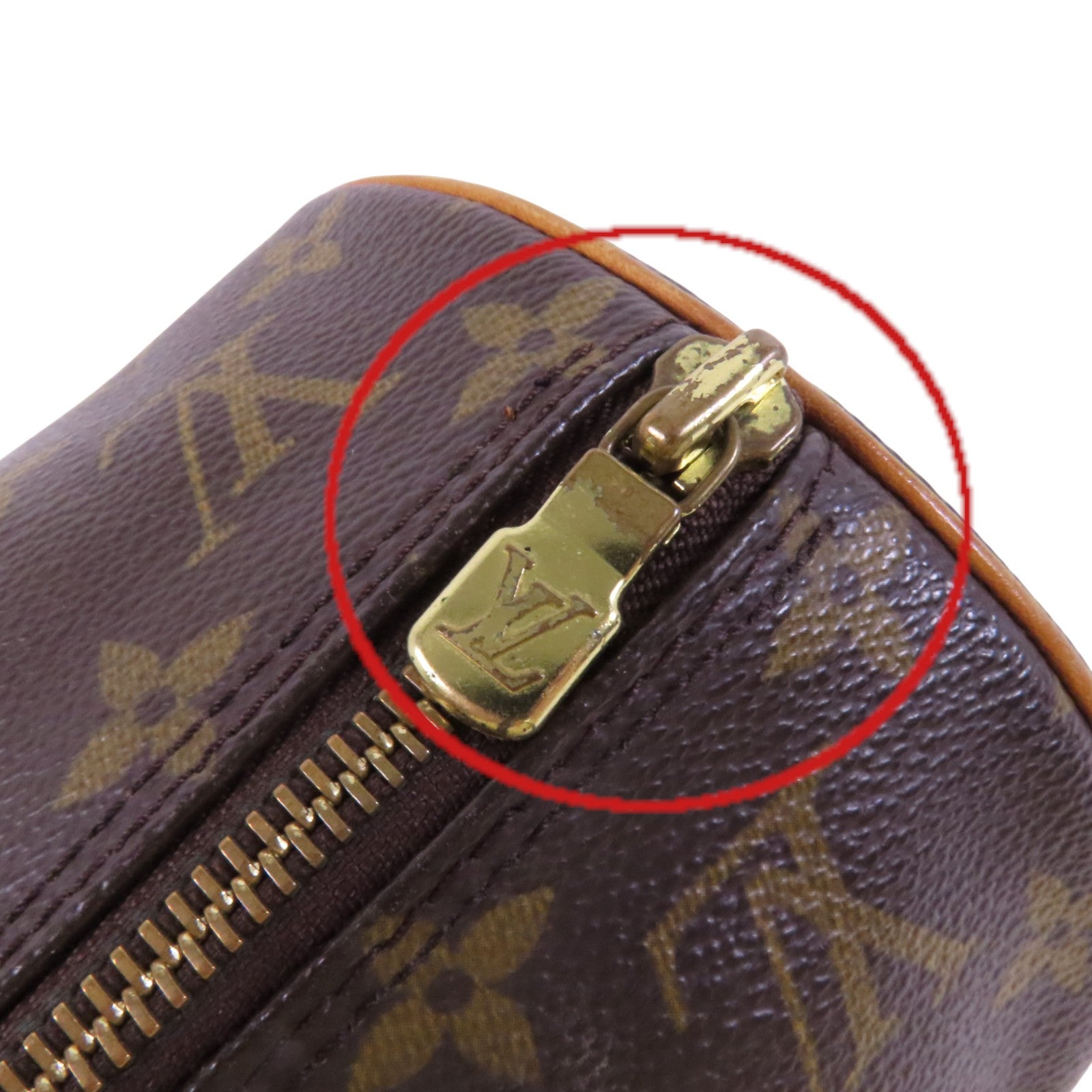 LOUIS VUITTON Monogram Papillon GM金扣手挽袋
