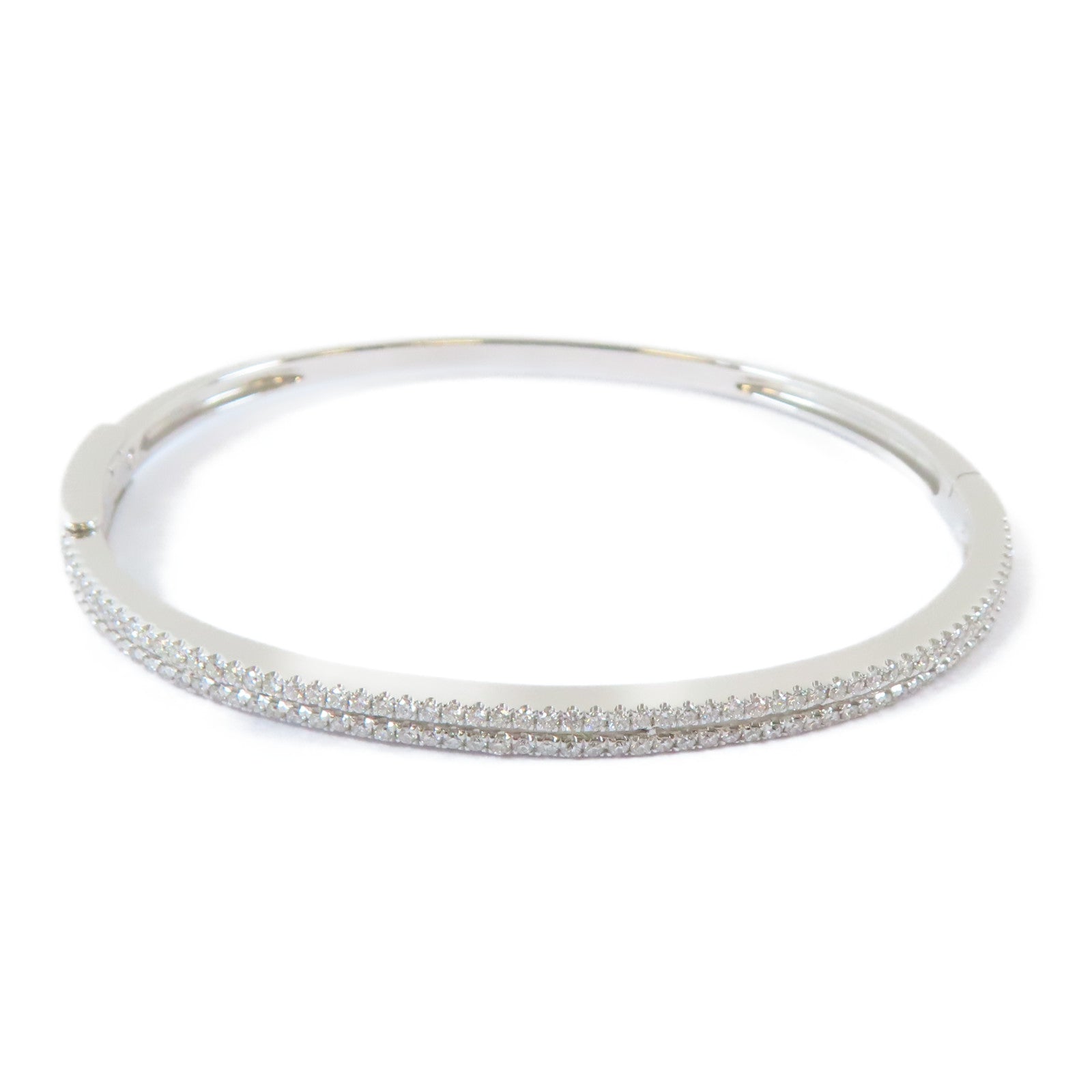 JEWELRY 18K白金Diamond Bangle 0.755ct鑽石手鐲#16.25cm