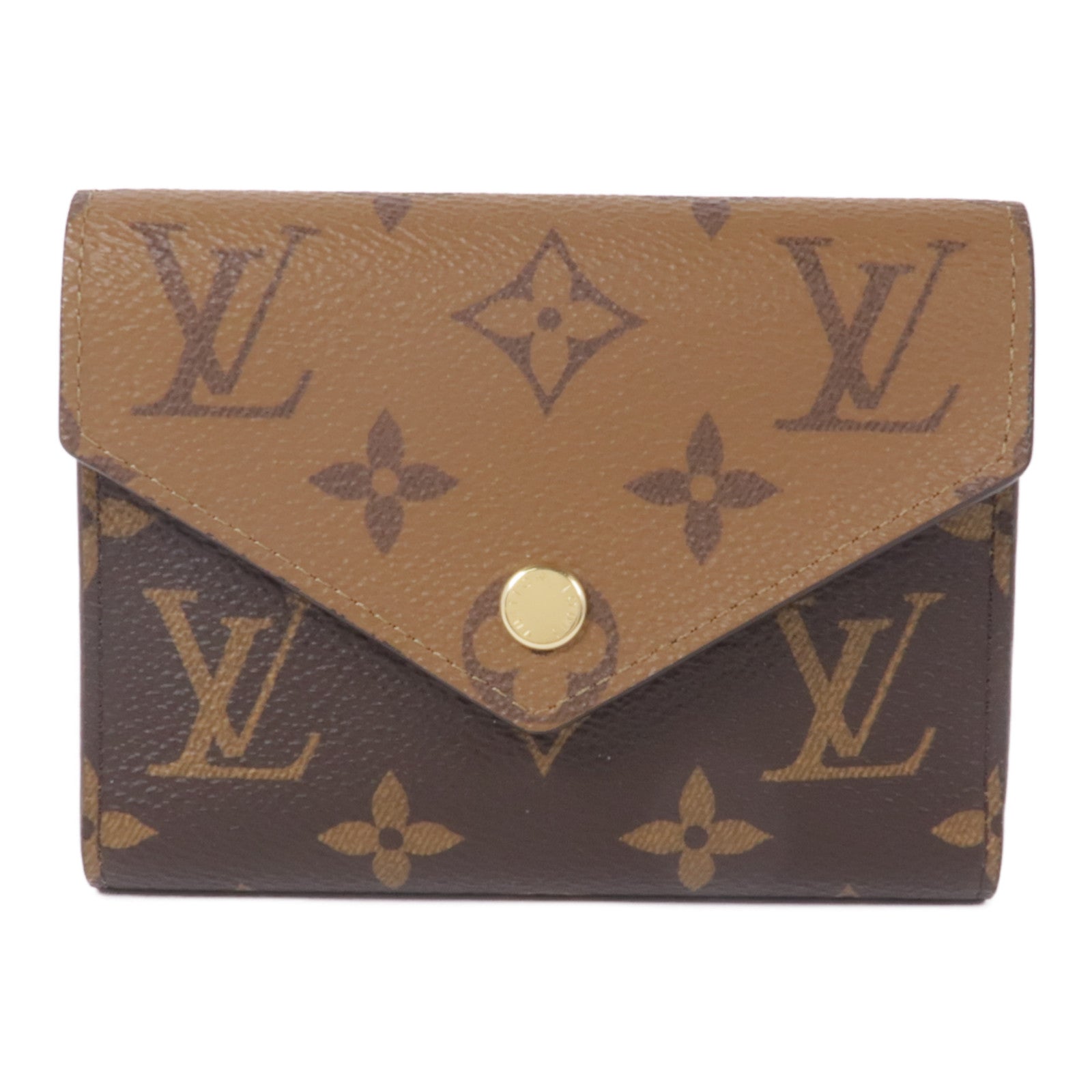 LOUIS VUITTON Monogram/Monogram Reverse Victorine Wallet金扣錢包