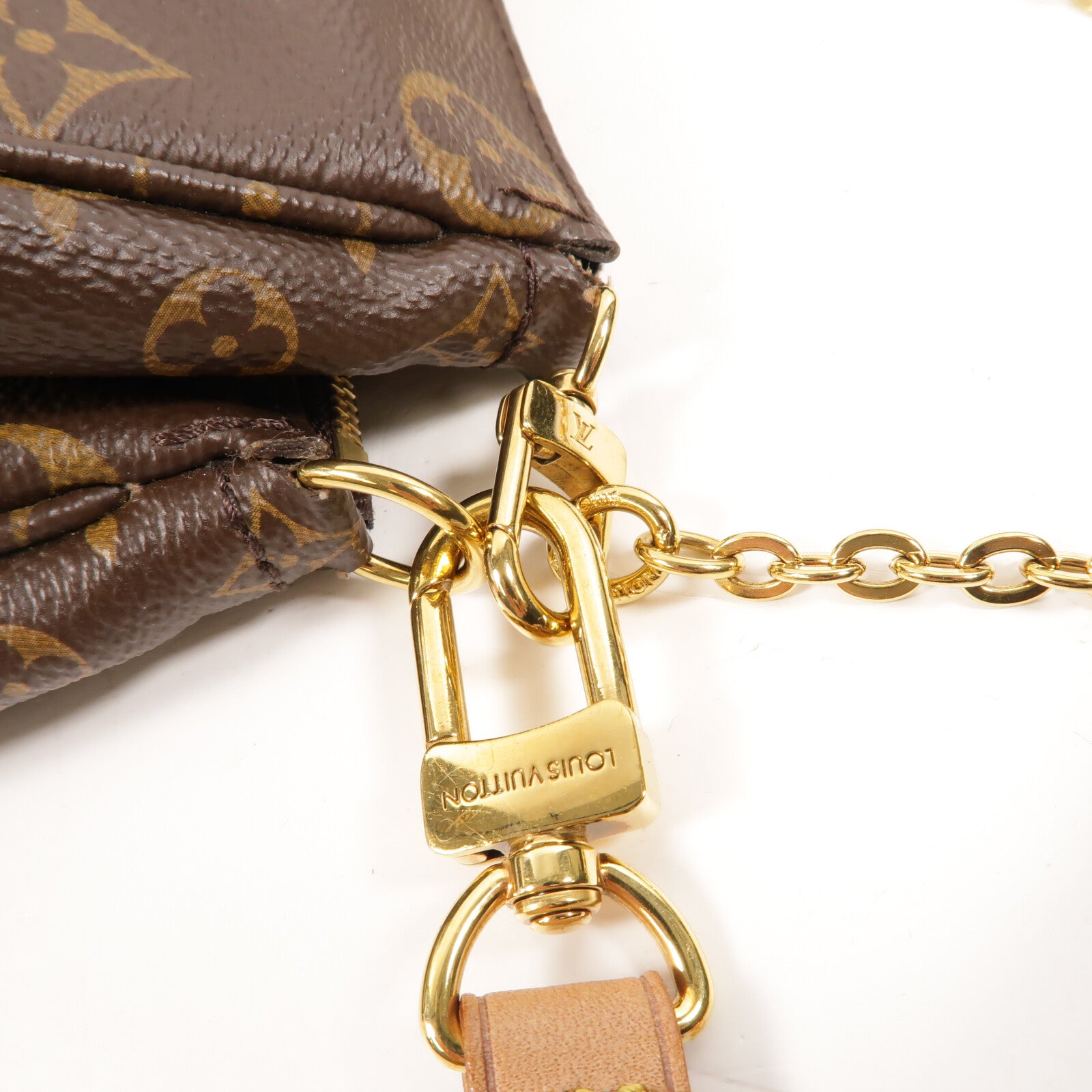 LOUIS VUITTON Monogram Multi Pochette Accessoires金扣肩背袋
