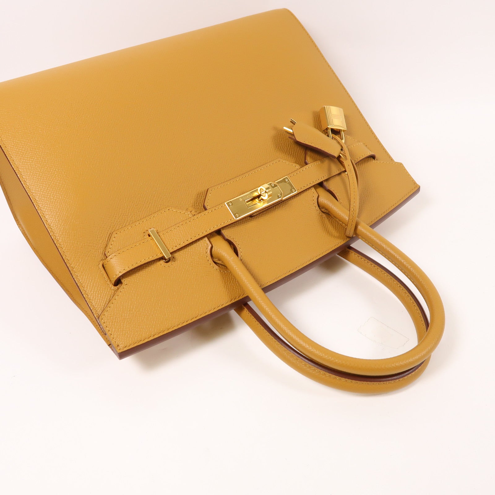 HERMES Epsom皮革Birkin 30金扣手挽袋Sesame