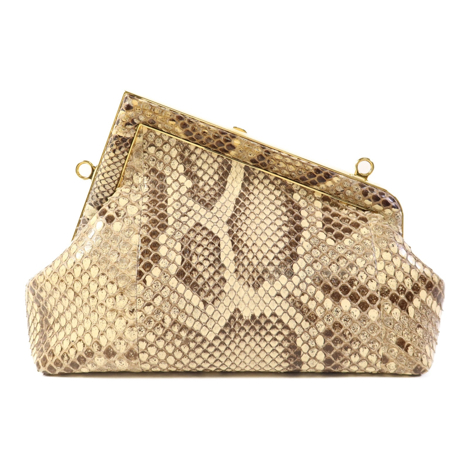 FENDI 蛇皮皮革First Bag金扣肩背袋