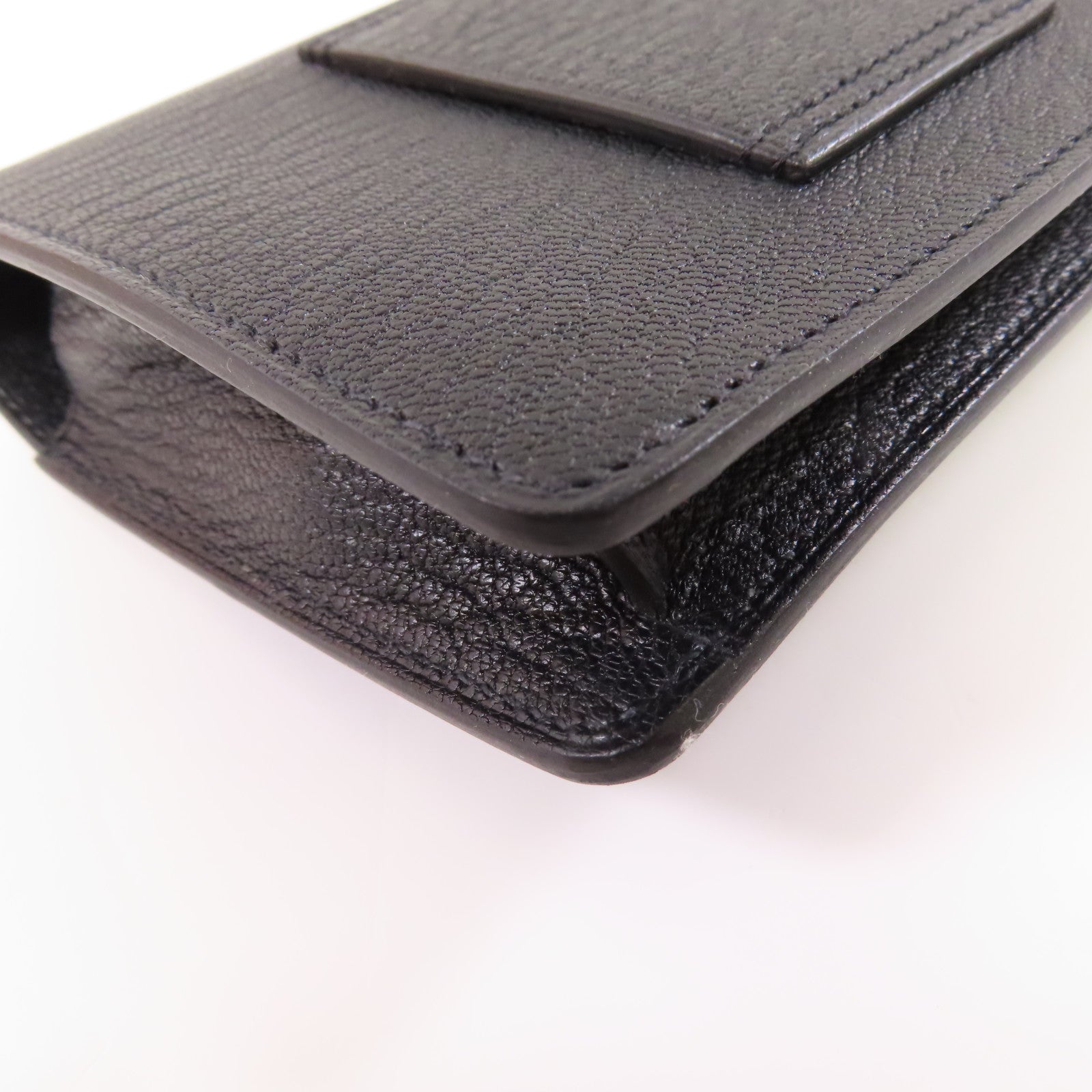 HERMES 【激減優惠】Chevre皮革Rolis Slim金扣錢包Noir