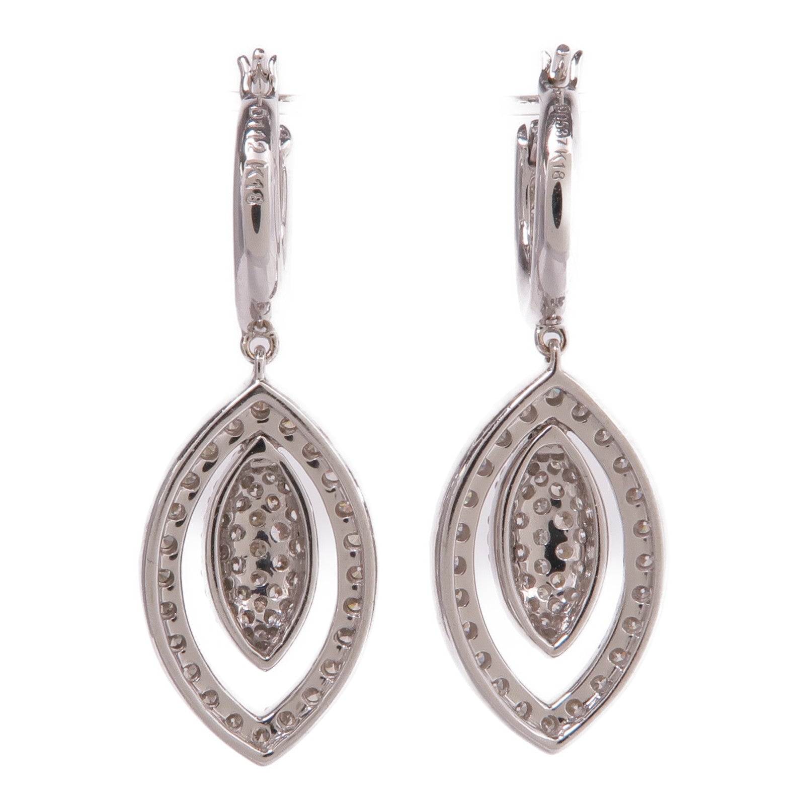 JEWELRY 18K白金Diamond Earrings鑽石耳環