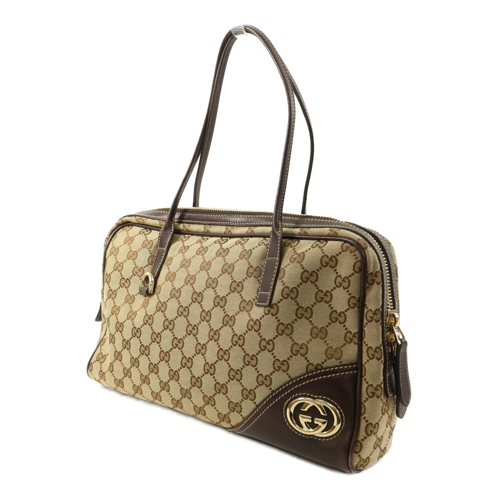 GUCCI 帆布Boston GG手挽袋