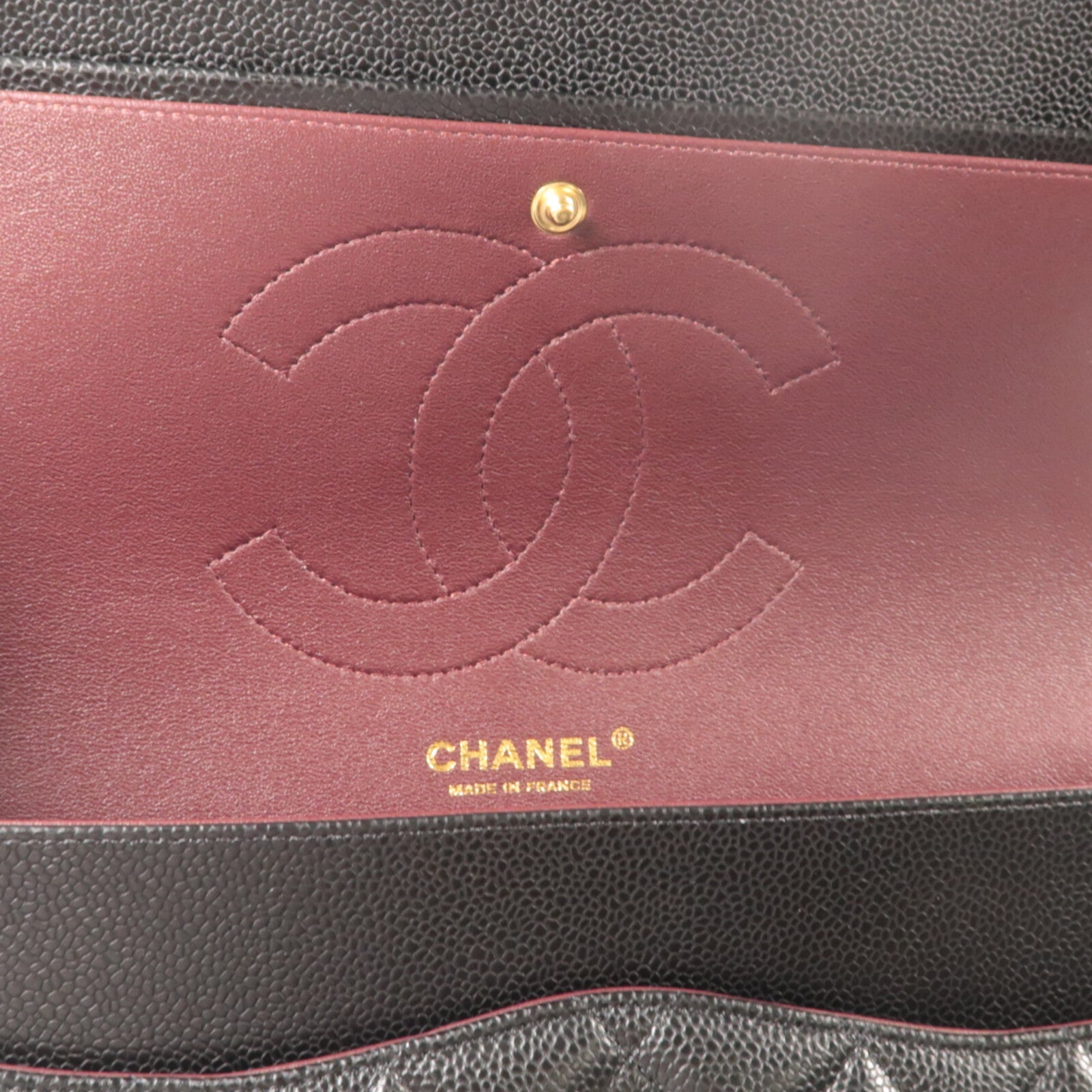 CHANEL 牛皮皮革Large Classic鏈帶肩背袋