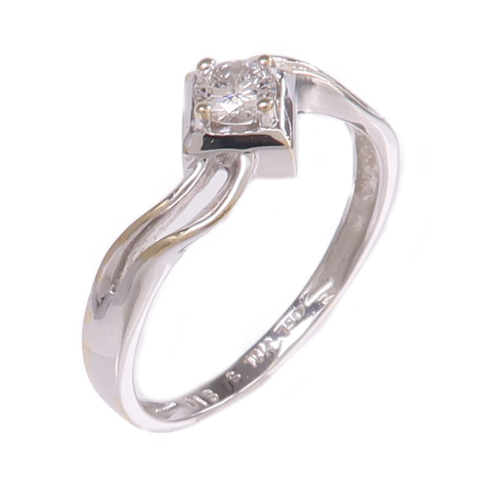 JEWELRY 【激減優惠】18K白金Diamond Ring鑽石戒指US#5.75