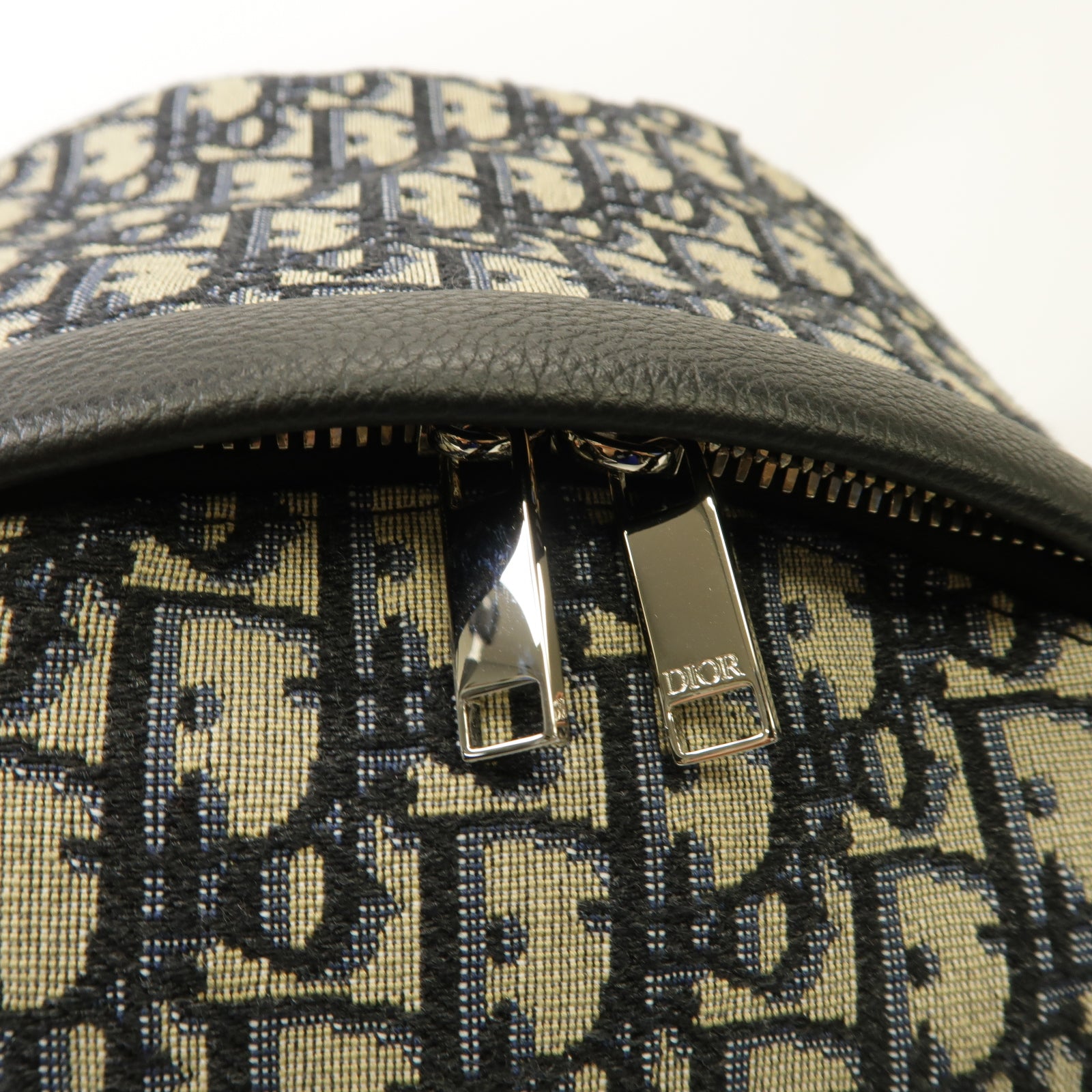 Dior 帆布Rider Backpack銀扣背包藍色