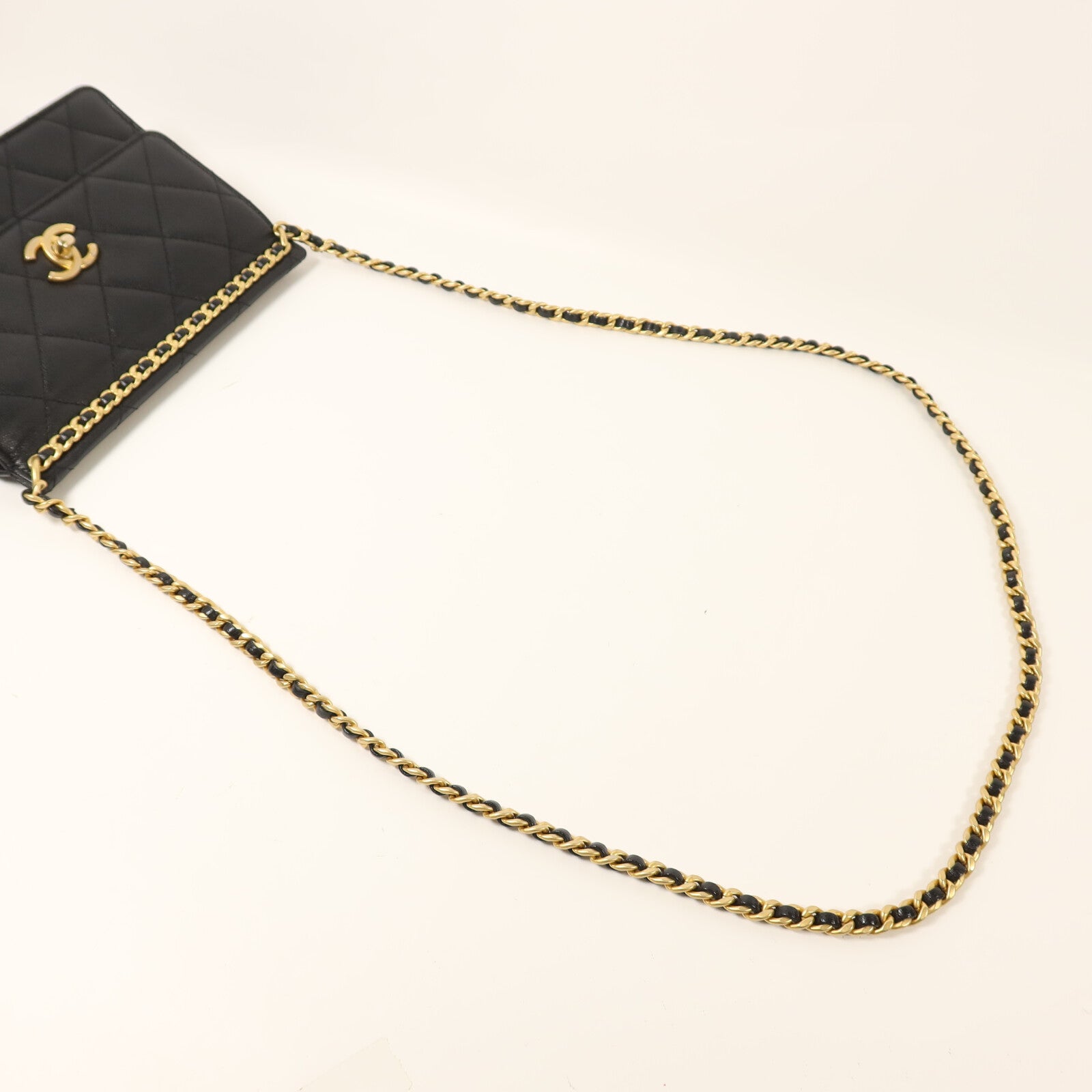 CHANEL 牛皮皮革Small Flap Bag金扣鏈帶肩背袋