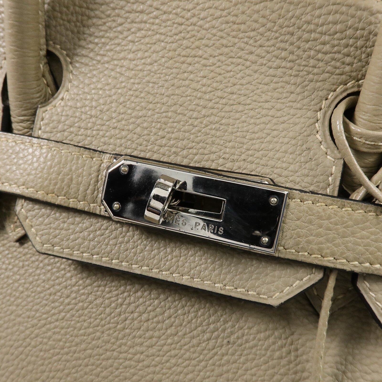 HERMES Togo皮革Birkin 30手挽袋Gris Tourterelle