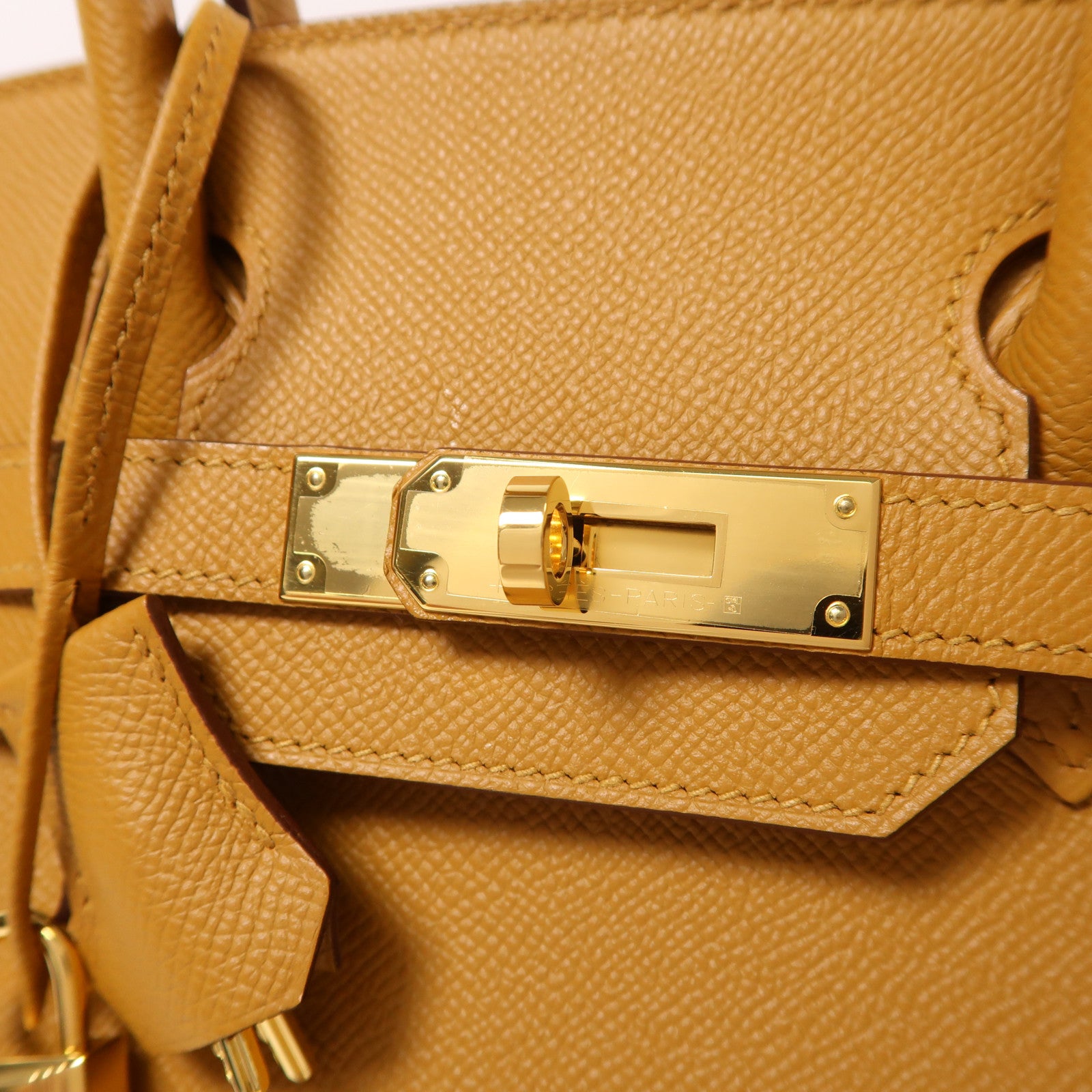 HERMES Epsom皮革Birkin 30金扣手挽袋Sesame