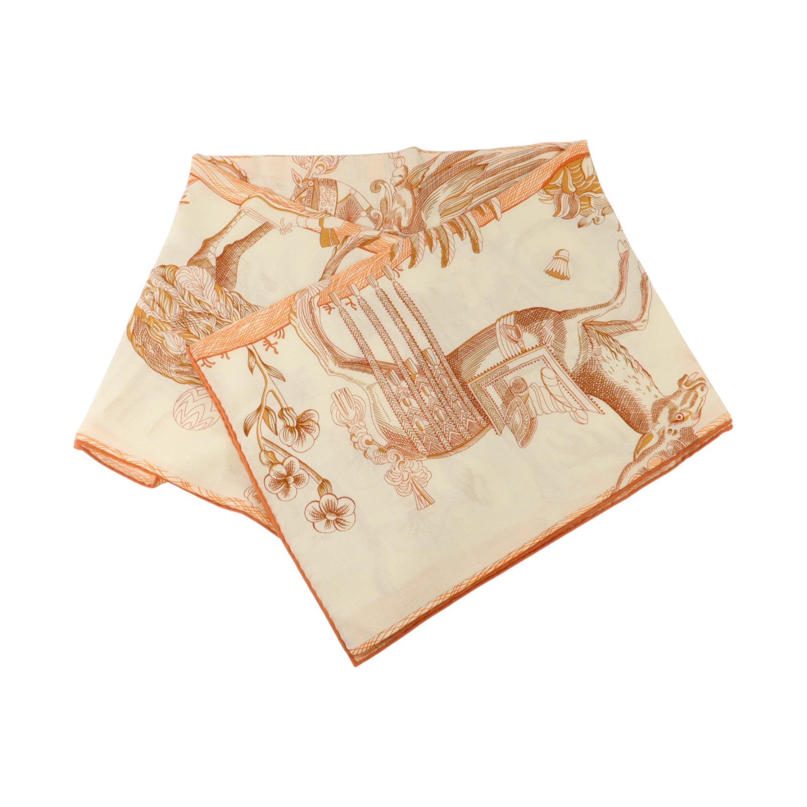 HERMES 羊絨/絲質Scarf 140X140絲巾