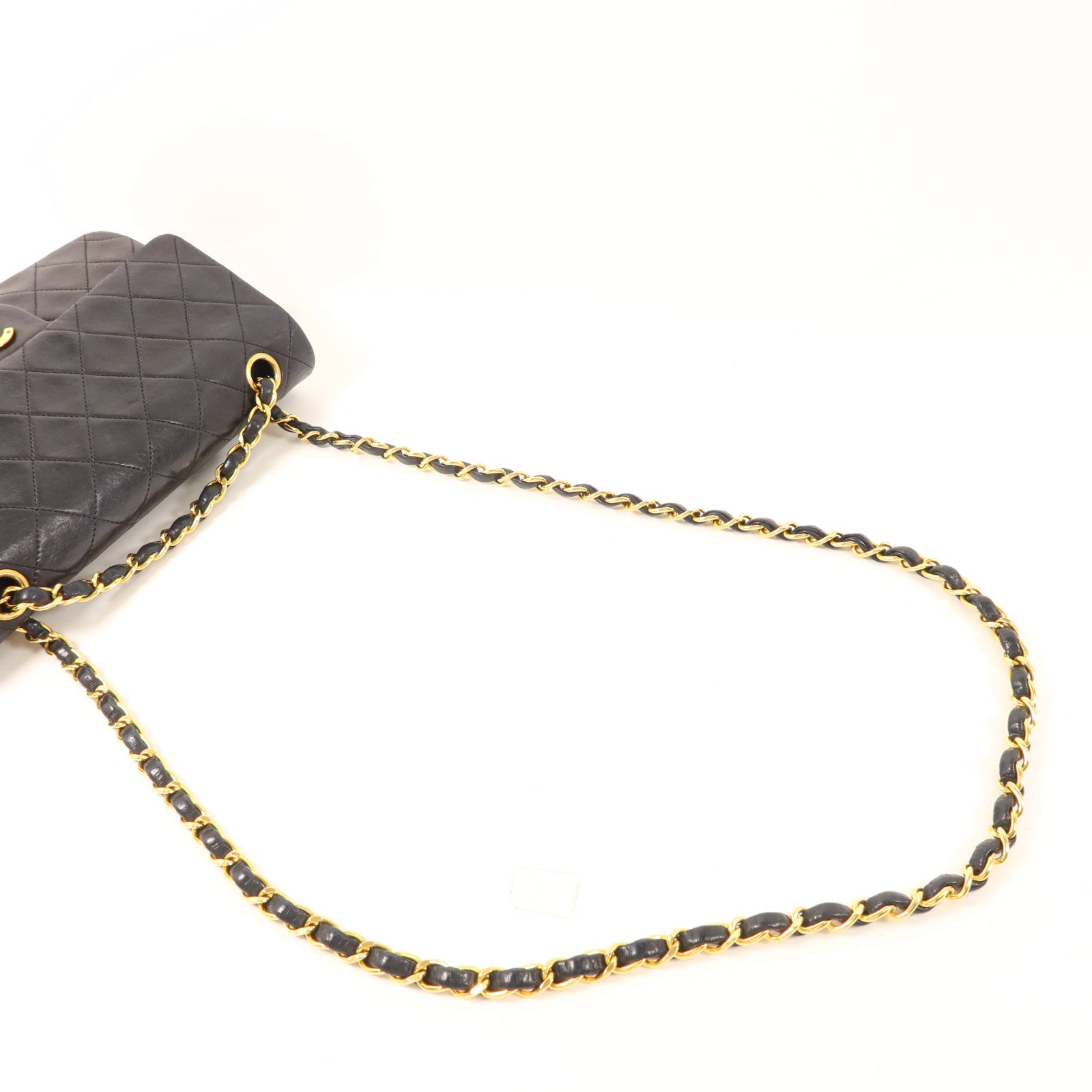 CHANEL 羊皮皮革Vintage Classic 23金扣鏈帶肩背袋