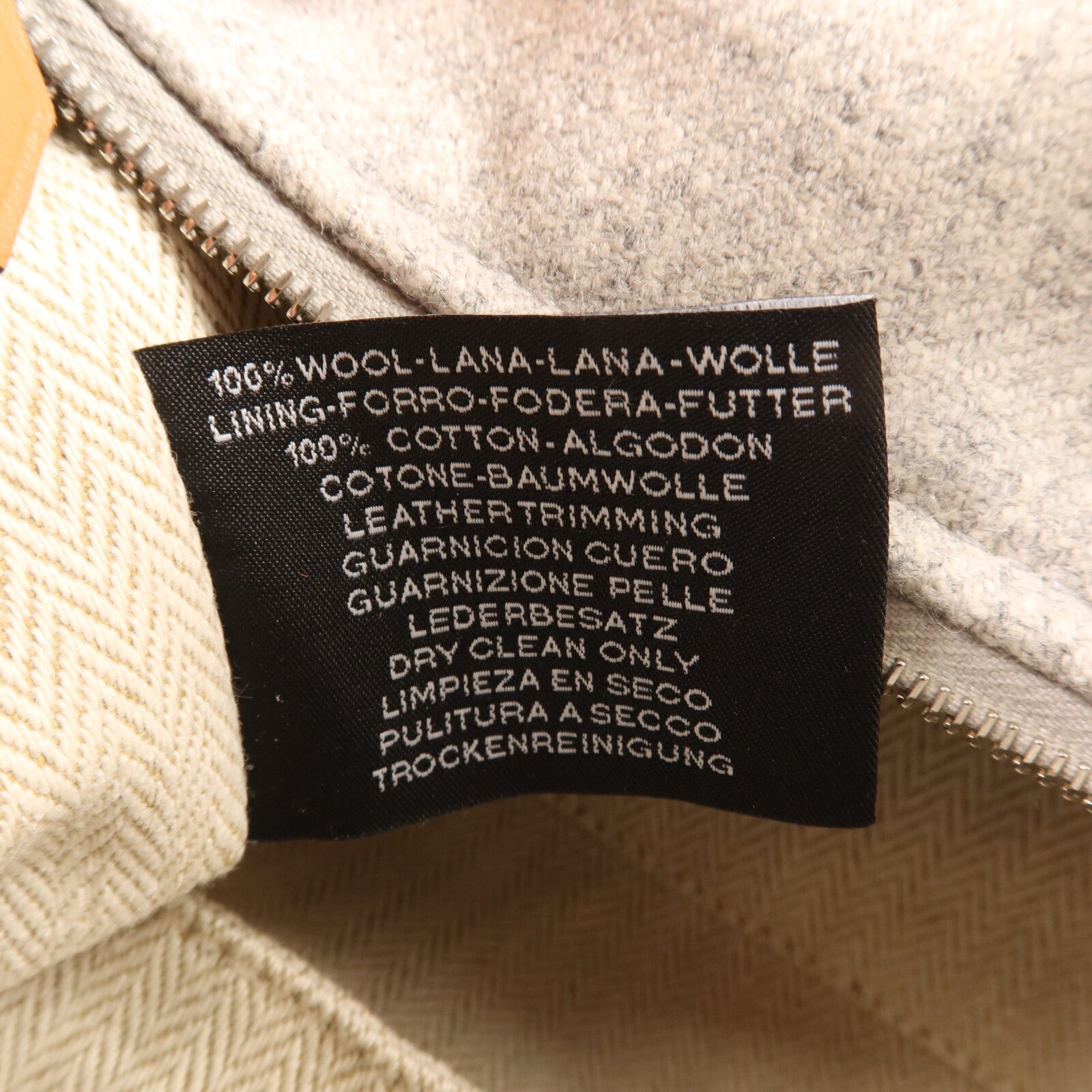 HERMES 羊毛Bride A Brac Case銀扣手挽袋