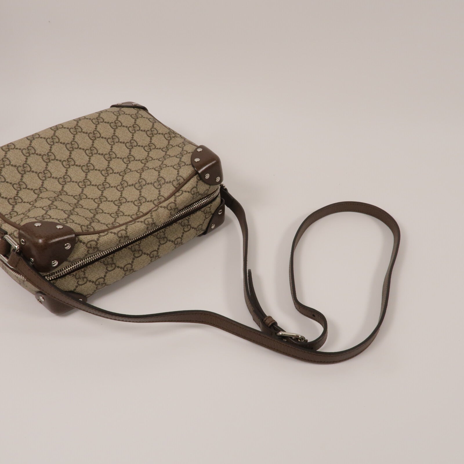 GUCCI 塗層帆布GG Supreme Soft Trunk肩背袋