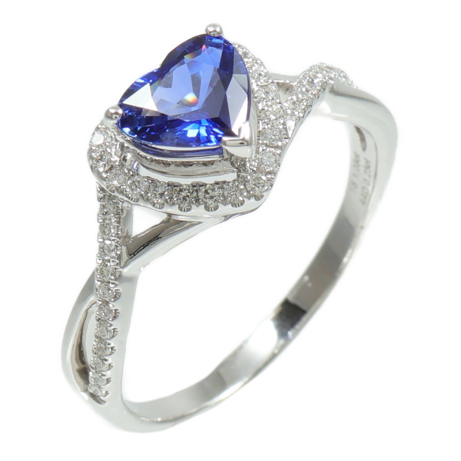 JEWELRY 18K白金Sapphire Diamond Ring藍寶石/鑽石戒指