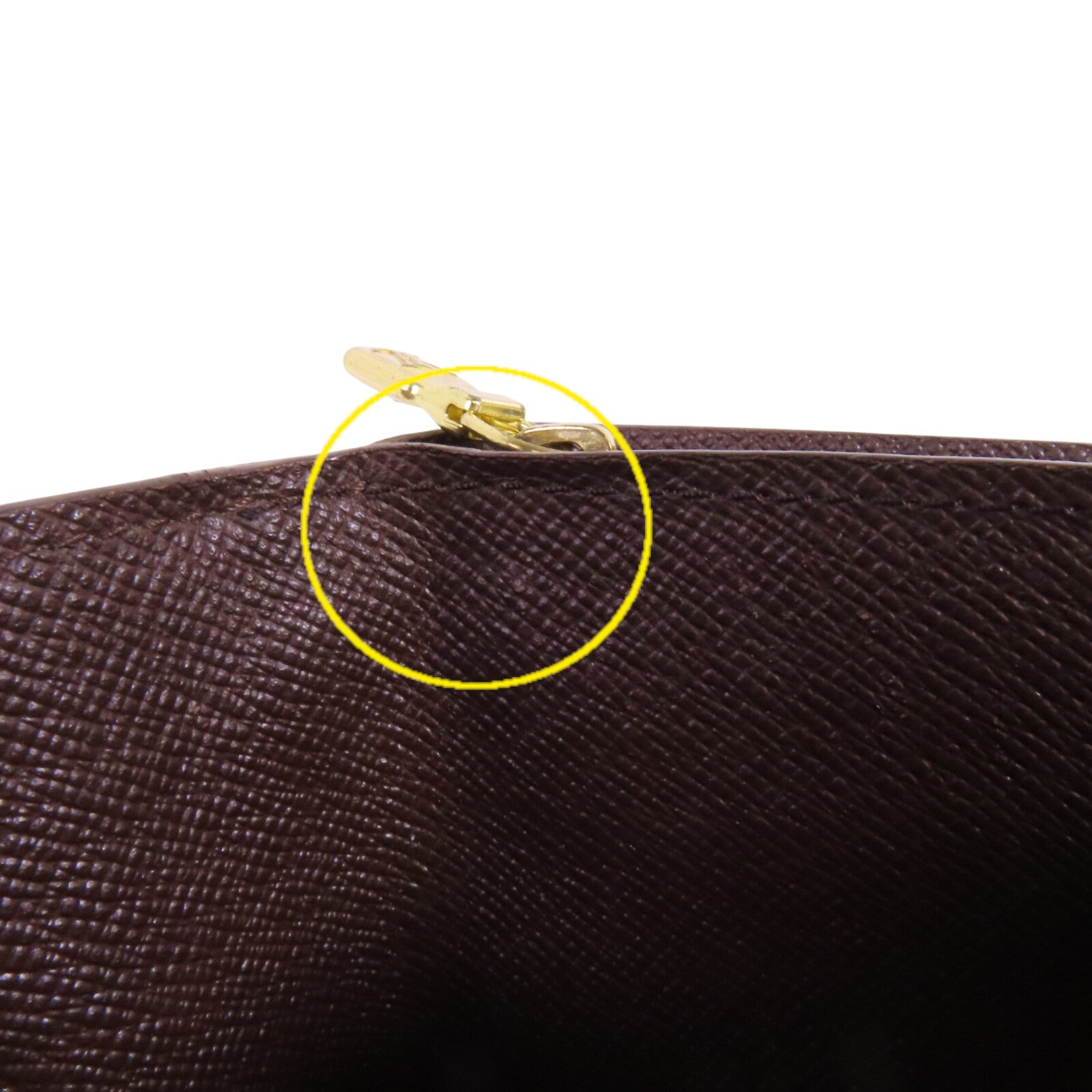 LOUIS VUITTON Damier Ebene Compact Zip Wallet金扣短錢包