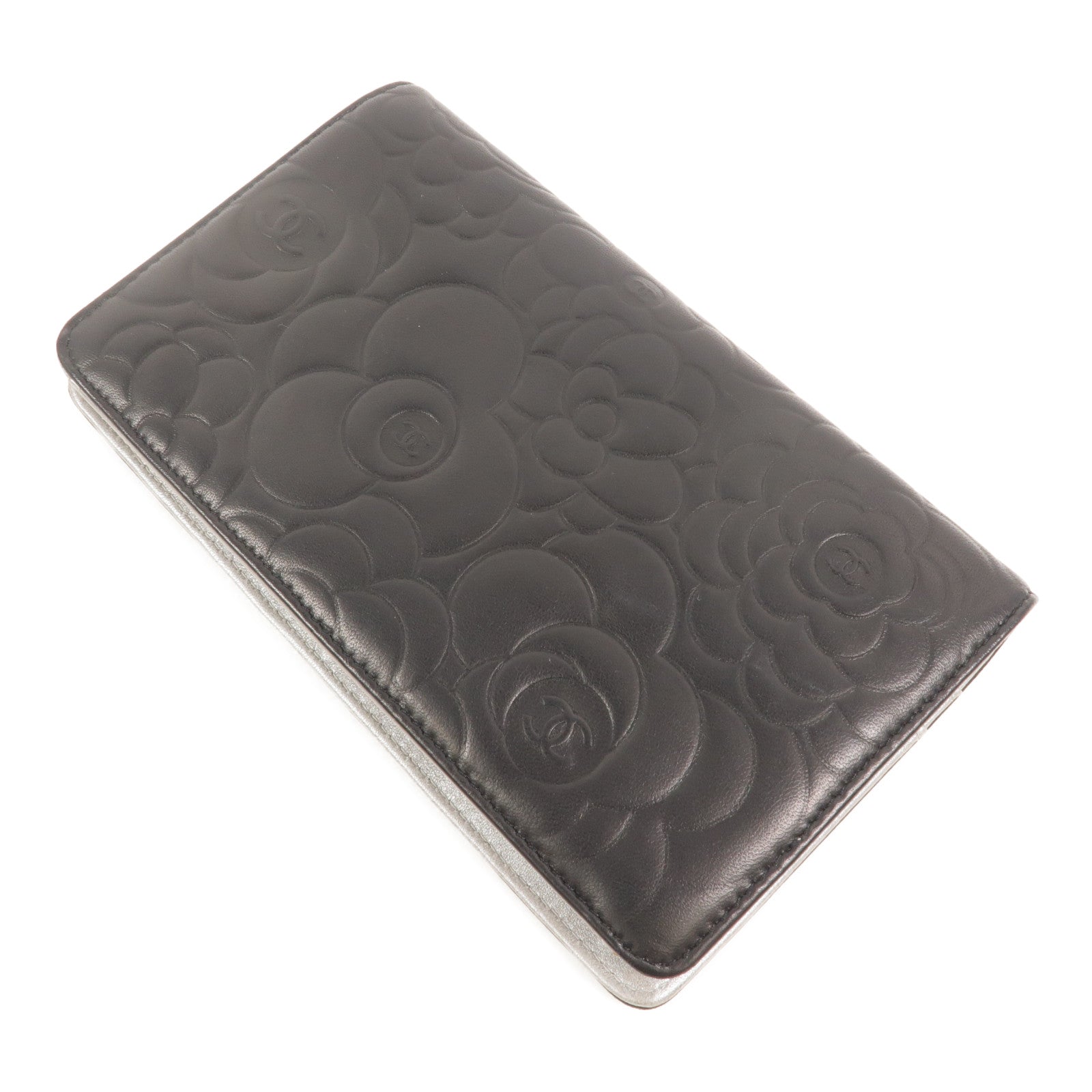 CHANEL 羊皮皮革Camellia Long Fold Wallet長錢包